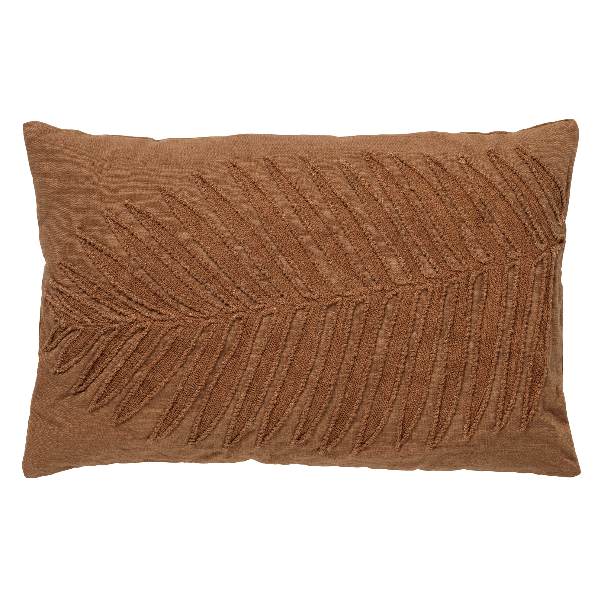 LENNY - Coussin en coton 40x60 cm Tobacco Brown