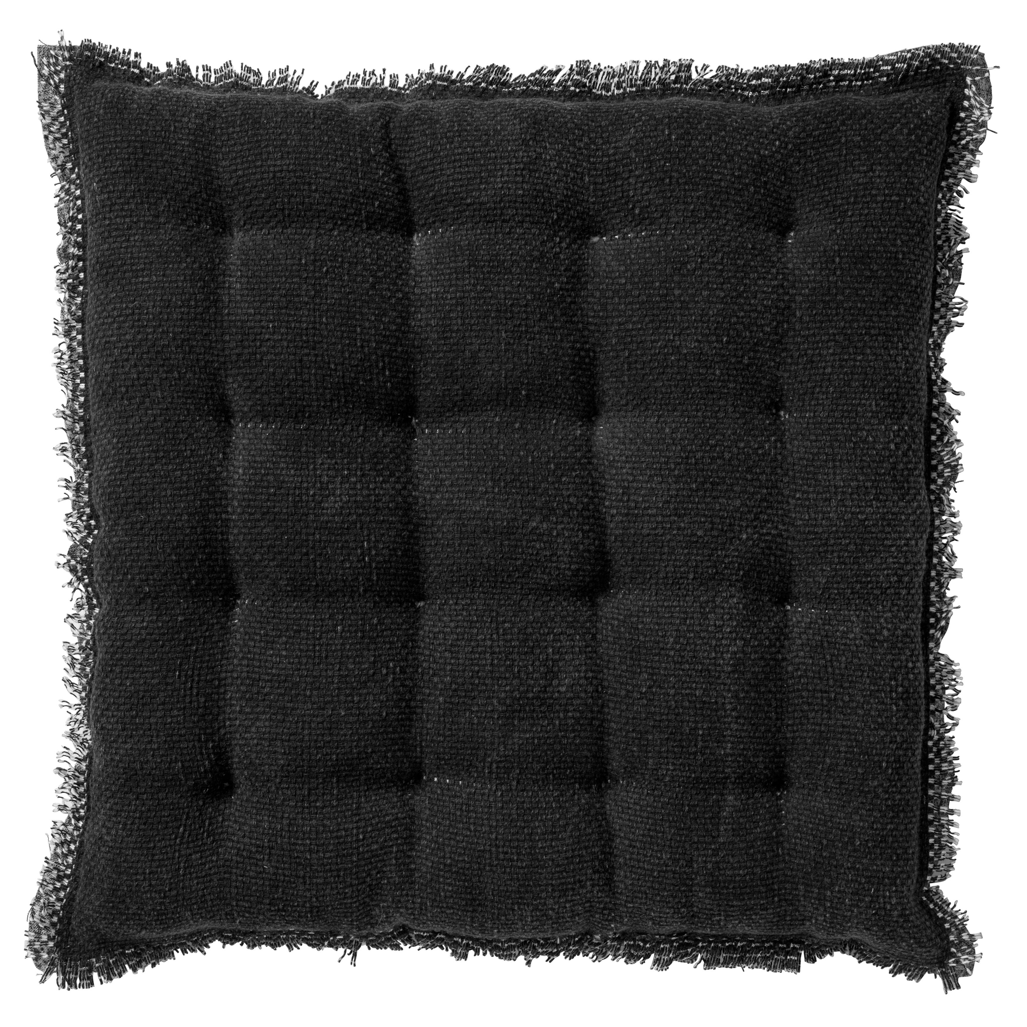 BURTO - Seat pad cushion washed coton Raven 40x40 cm