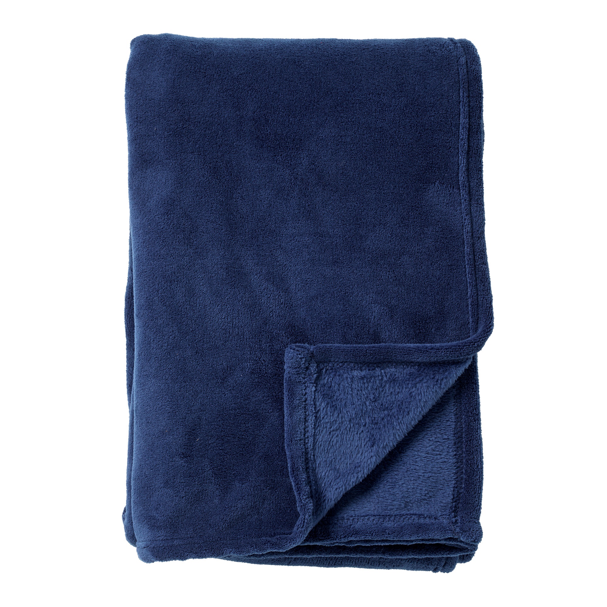 HARVEY - Plaid 150x200 cm - superzachte deken van fleece - Insignia Blue - blauw