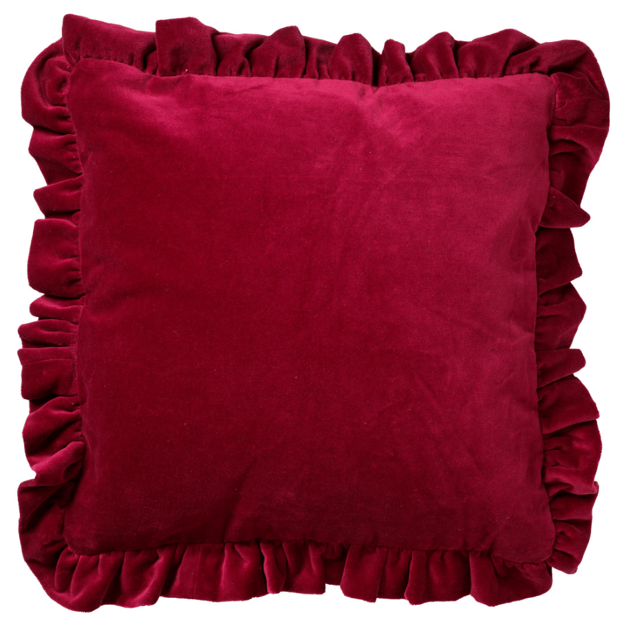 YARA - Dekokissen Samt Red Plum 45x45 cm