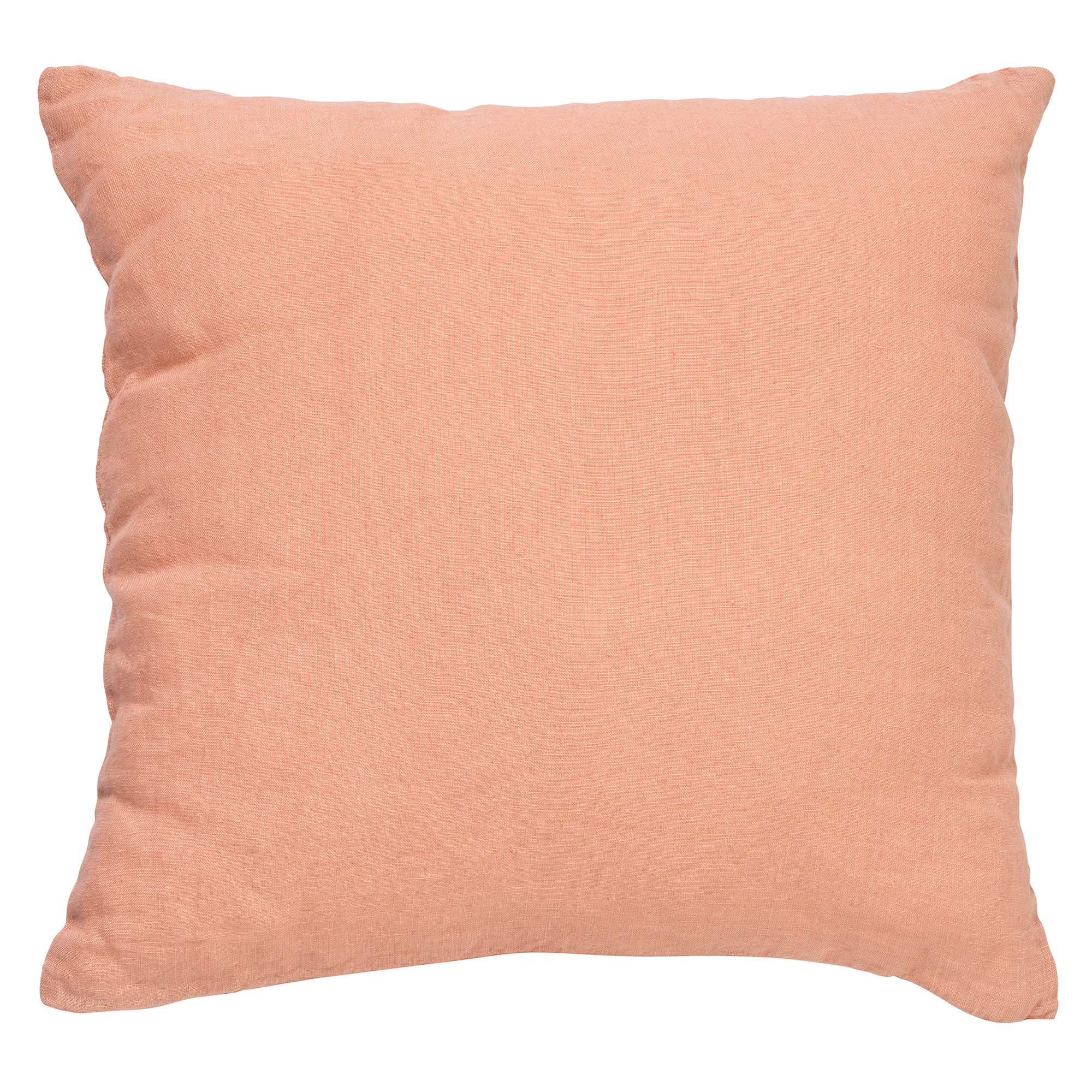 LINN - Sierkussen 45x45 cm - 100% linnen - effen kleur - Muted Clay - roze