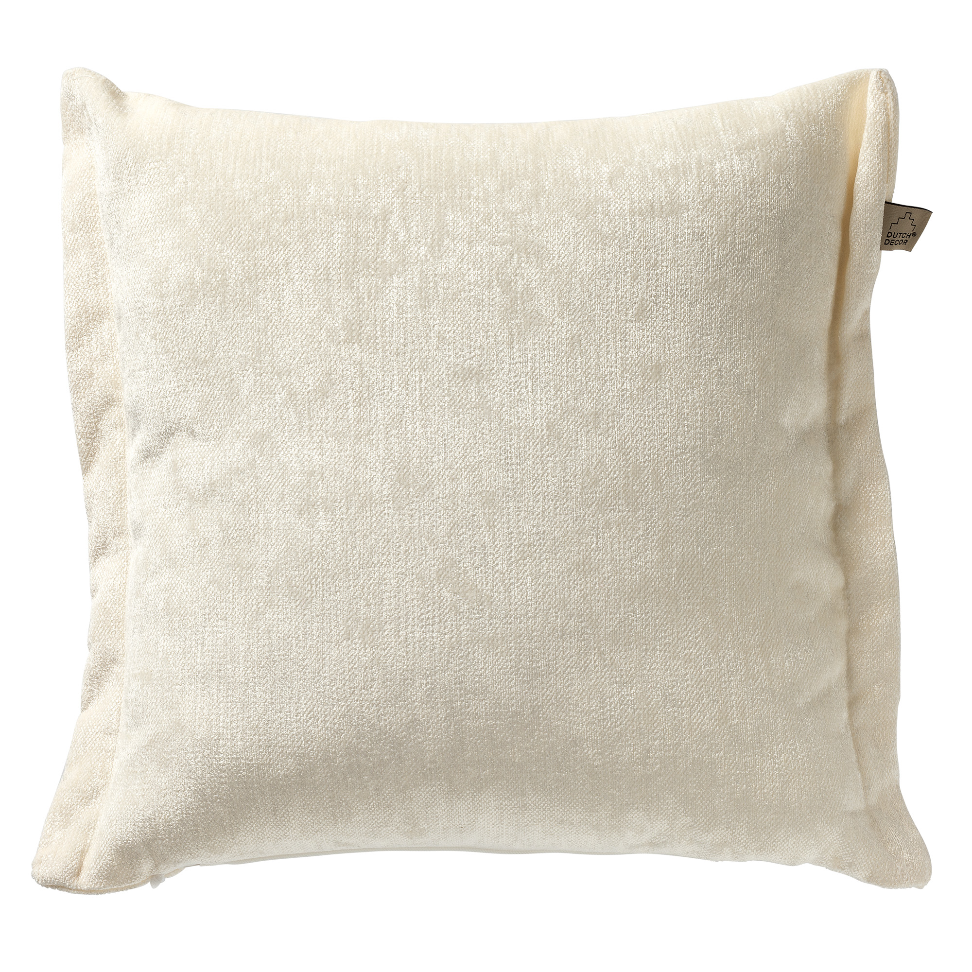 LEWIS - Cushion velvet 45x45 cm Snow White - white