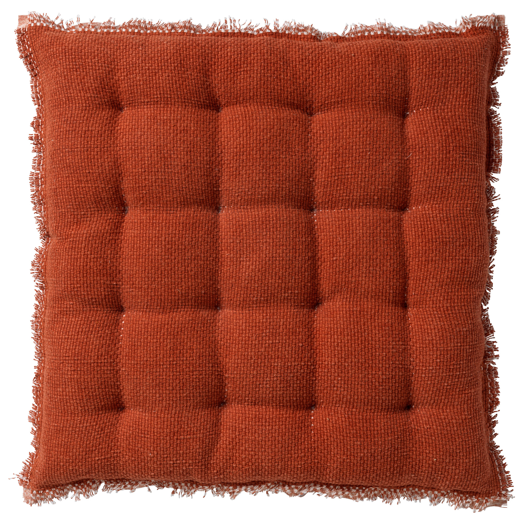 BURTO - Seat pad cushion washed coton Potters Clay 40x40 cm