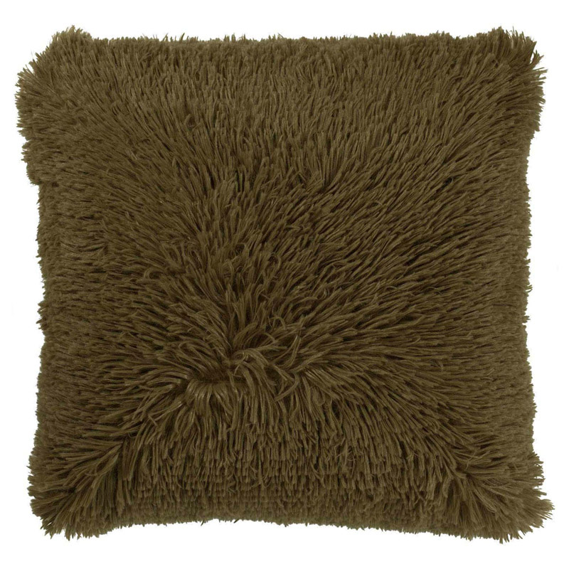 FLUFFY - Cushion cover 60x60 cm - Military Olive - green