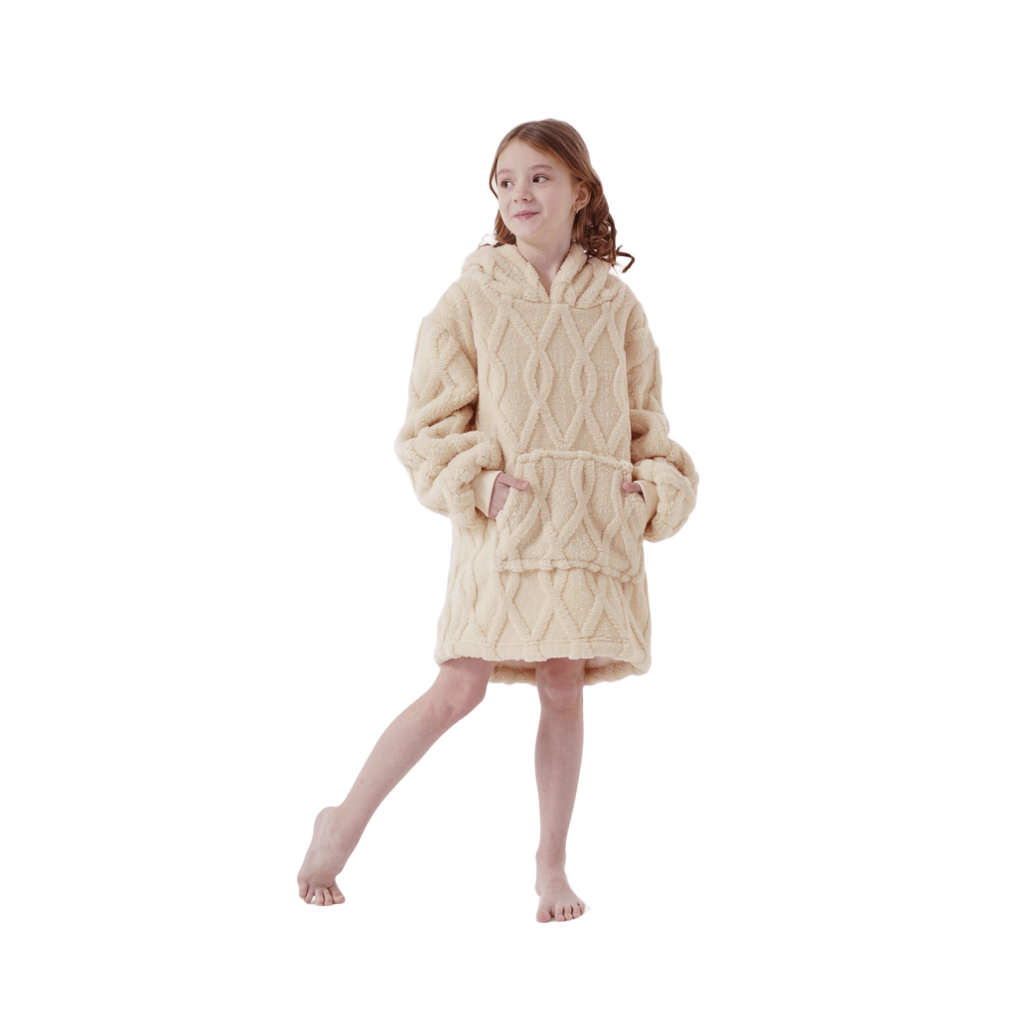 ROSETTA - hoodie 50x70 cm - kinderen - Bone White - wit