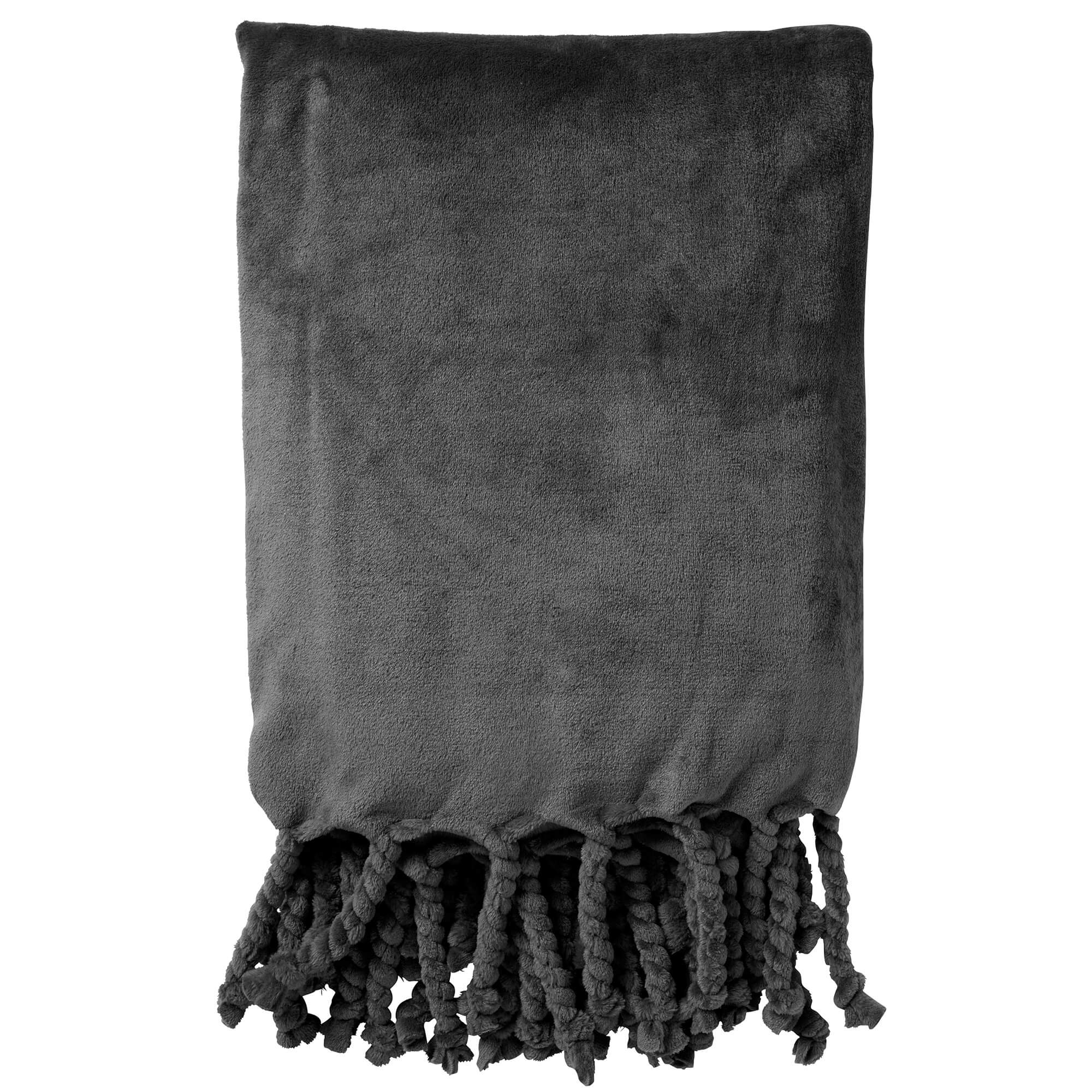 FLORIJN - Wohndecke Fleece 150x200 cm - Charcoal Grey - anthrazit