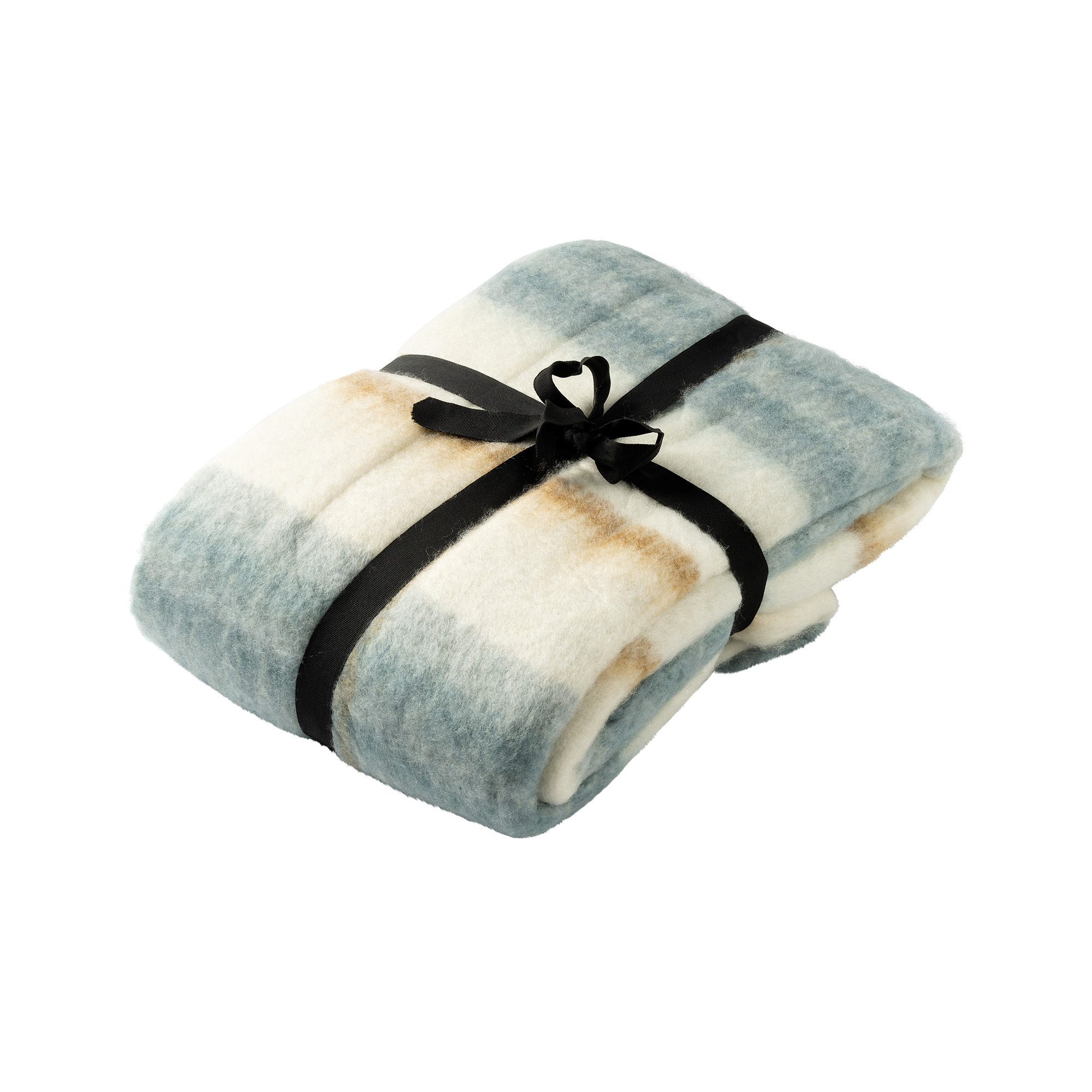 JAMIE - plaid 130x170 cm - geruit - Sterling Blue - blauw, wit