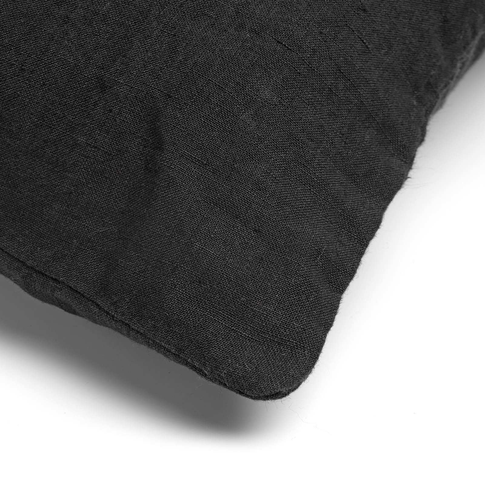 LINN - Sierkussen 45x45 cm - 100% linnen - effen kleur - Raven - zwart