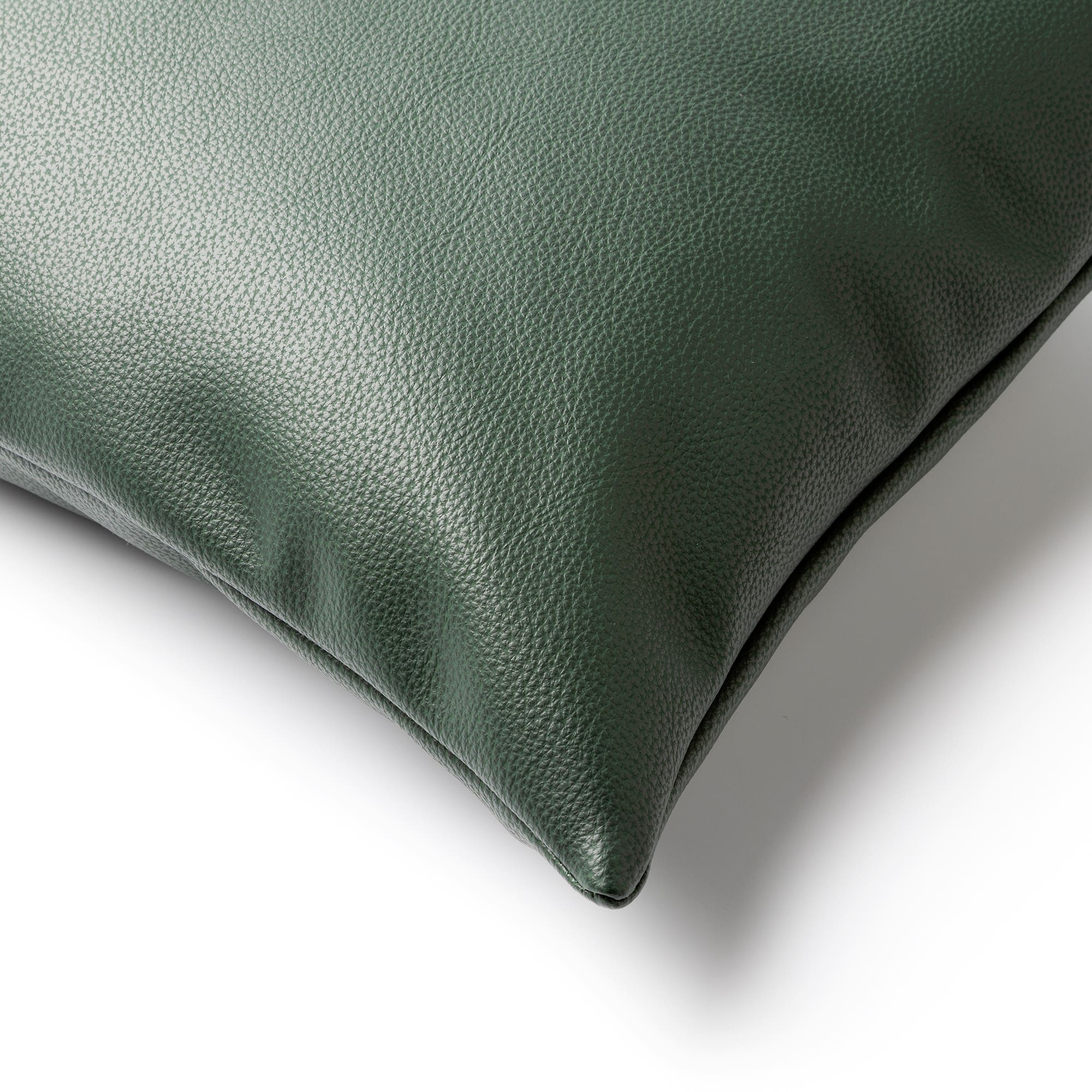 JARED - Cushion 45x45 cm - leather look - solid colour - Garden Topiary - green