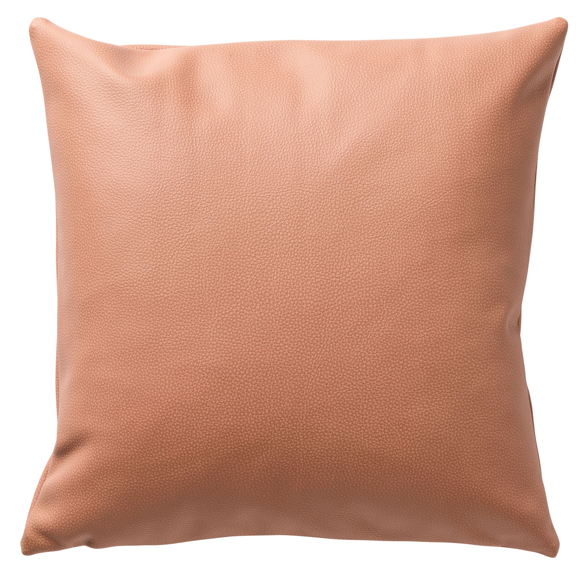 JARED - Dekokissen 45x45 cm - Lederoptik - coole Uni-Farbe - Cork - rosa