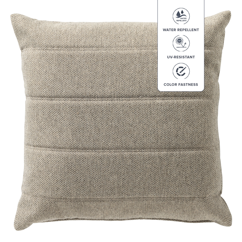 TALIA - Buitenkussen 45x45 cm - waterafstotend en uv-bestendig - Pumice Stone - beige