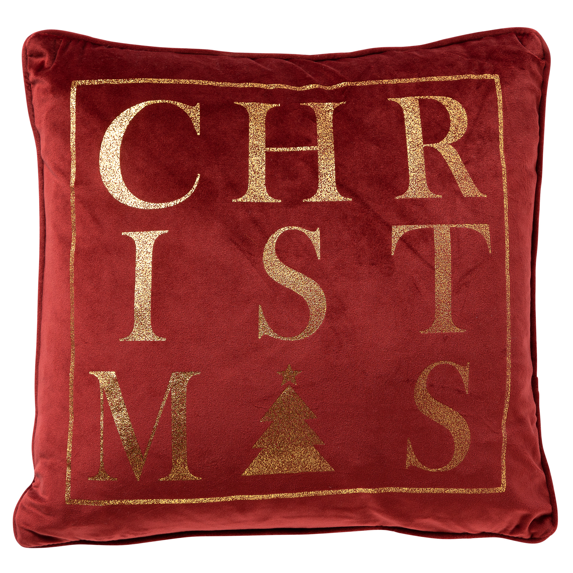 CHRISTMAS - Sierkussen 45x45 cm - Kerst - Biking Red - rood