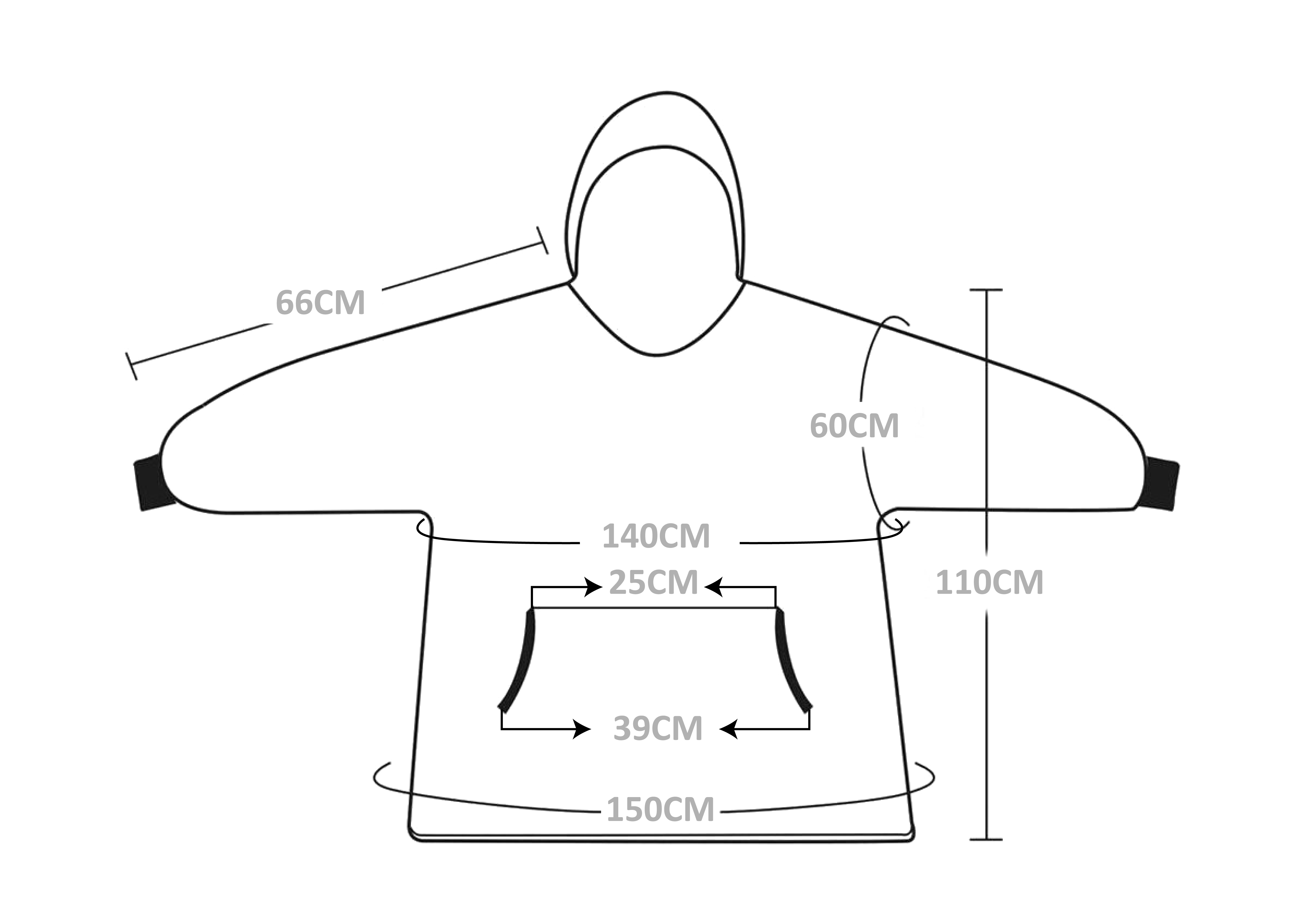 Oversized Hoodie SHERRY - Soft hoodie & blanket in one!