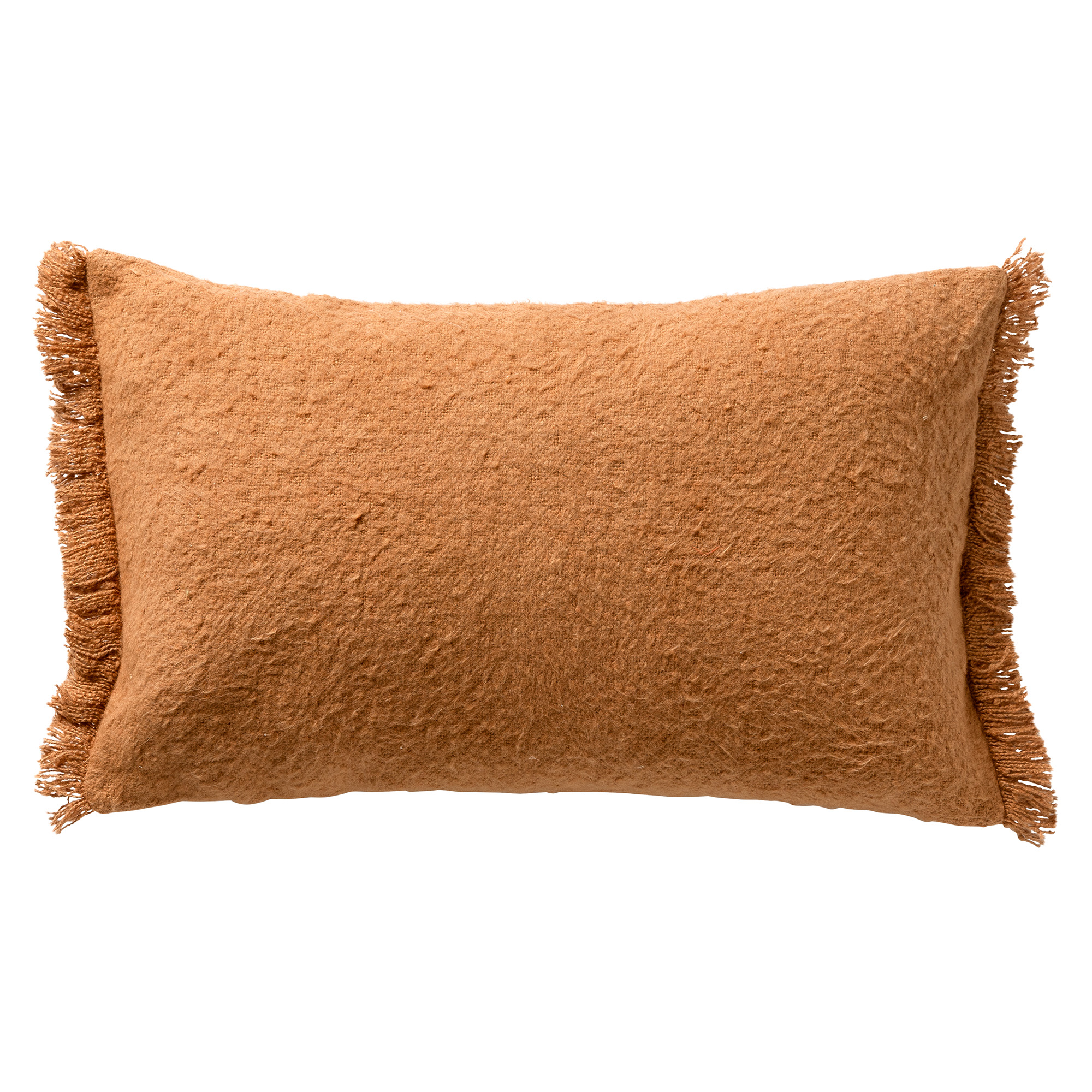 LASSE - Cushion 30x50 cm with cushion cover made of 65% reclycled cotton - Eco Line collection - Tobacco Brown - brown