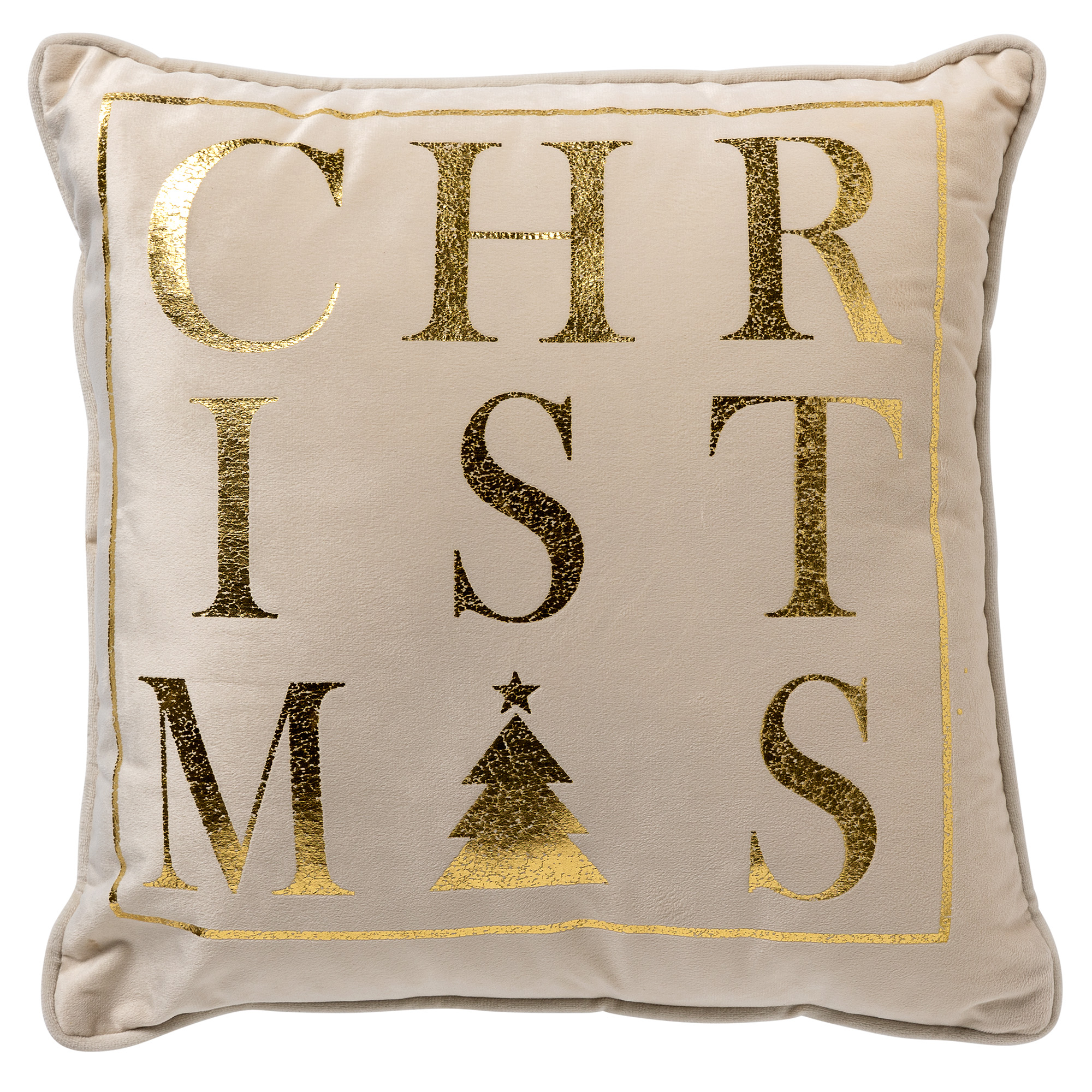 CHRISTMAS - Sierkussen 45x45 cm - Kerst - Whisper White - wit