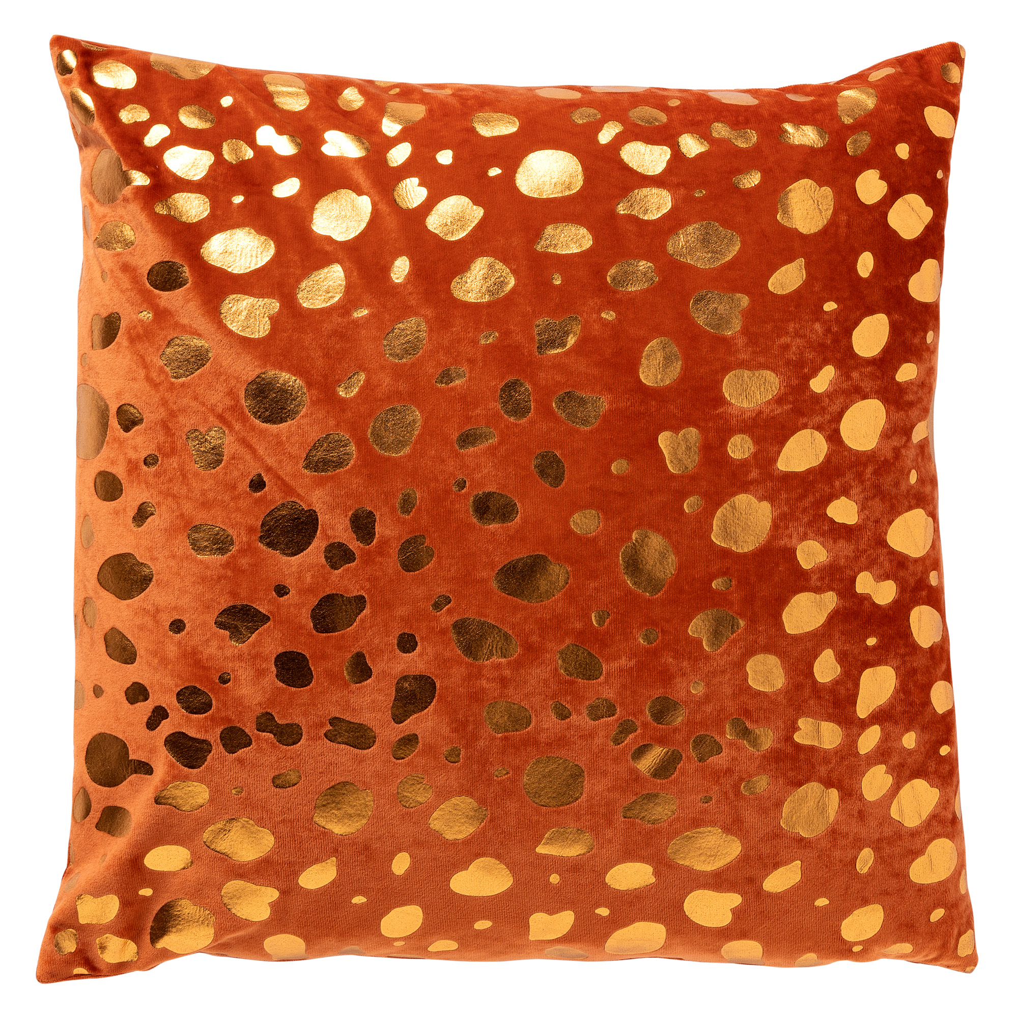 TINO - Coussin velours 45x45 cm Potters Clay - orange