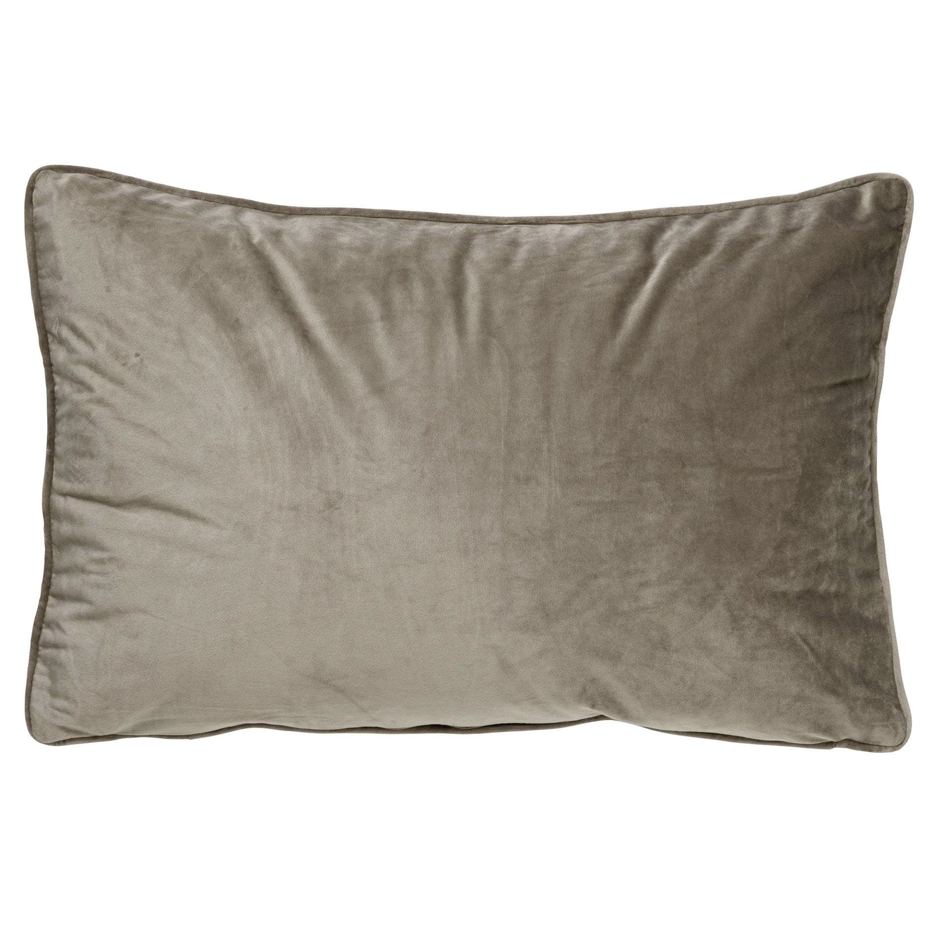 FINN - Dekokissen Samt 40x60 cm - Driftwood - taupe