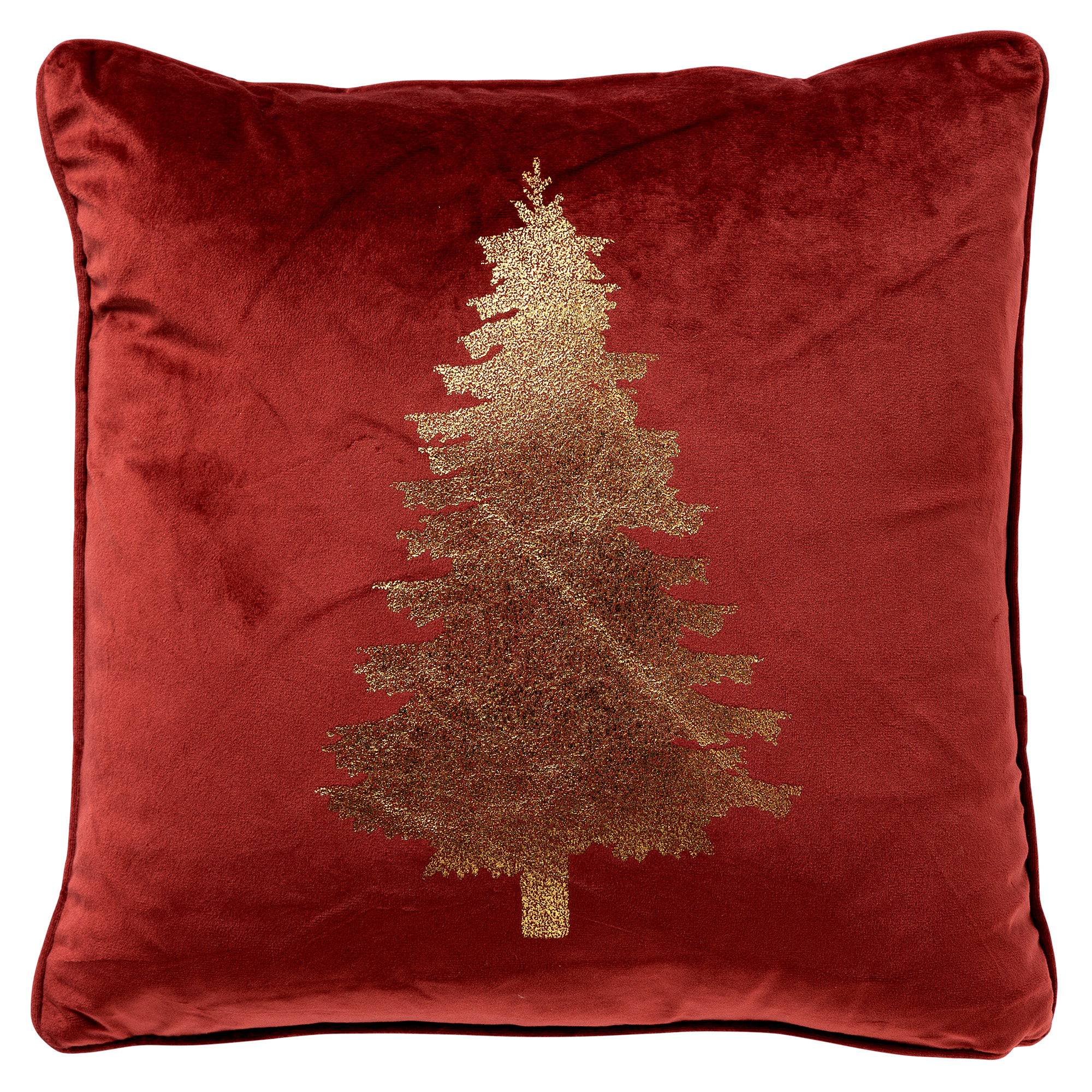 TREE - Decorative pillow 45x45 cm - Red - Christmas decoration - velvet