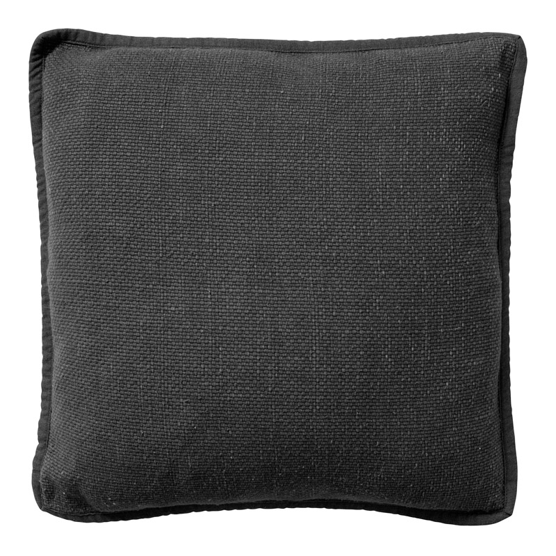 BOWIE - Cushion 45x45 cm - washed cotton - Raven - black