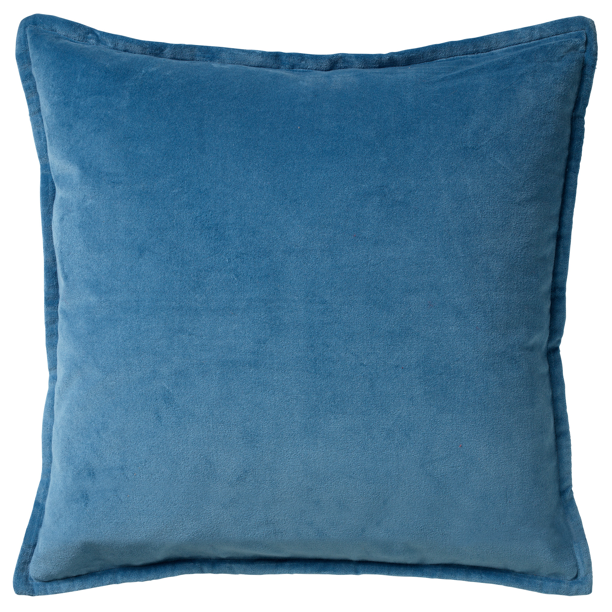 CAITH - Kussenhoes 50x50 cm - 100% katoen - velvet - lekker zacht - Provincial Blue - lichtblauw