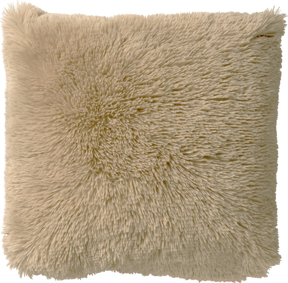 FLUFFY - Coussin décoratif 60x60 cm - ultra doux - coussin XL - Pumice Stone - beige