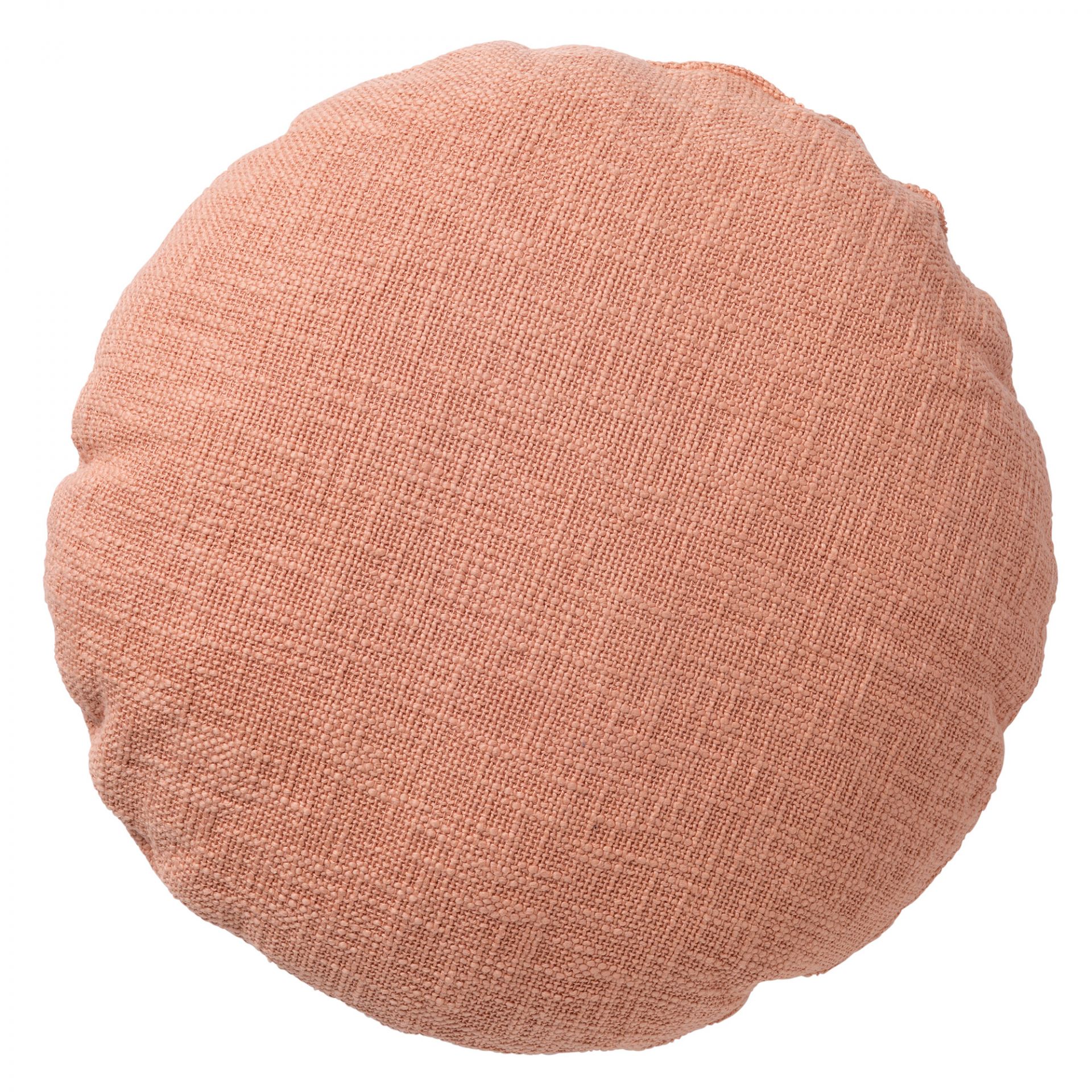 ABEY - Sierkussen rond van katoen 50 cm Muted Clay - roze