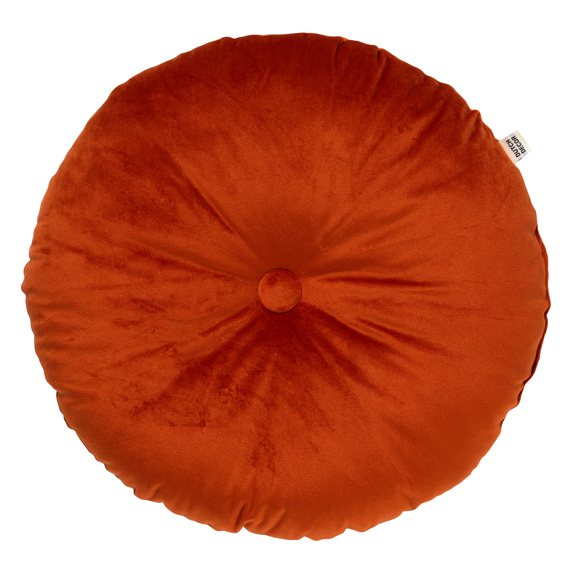 OLLY - Sierkussen rond velvet 40 cm - Potters Clay - oranje / terracotta