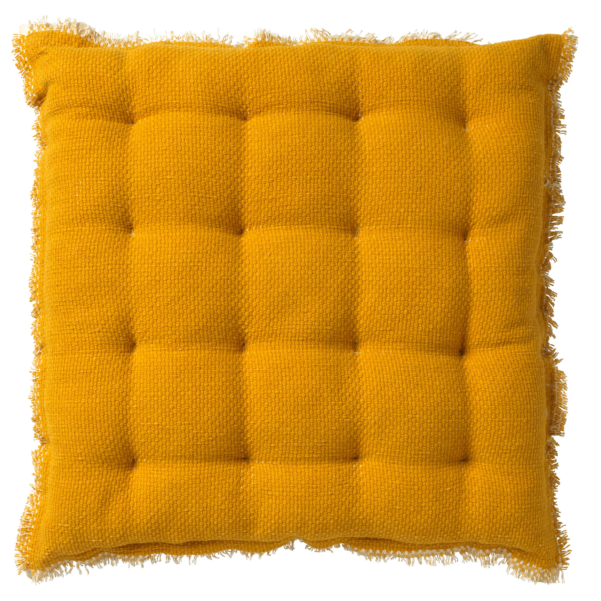 BURTO Seat pad cushion washed coton Golden Glow 40x40 cm