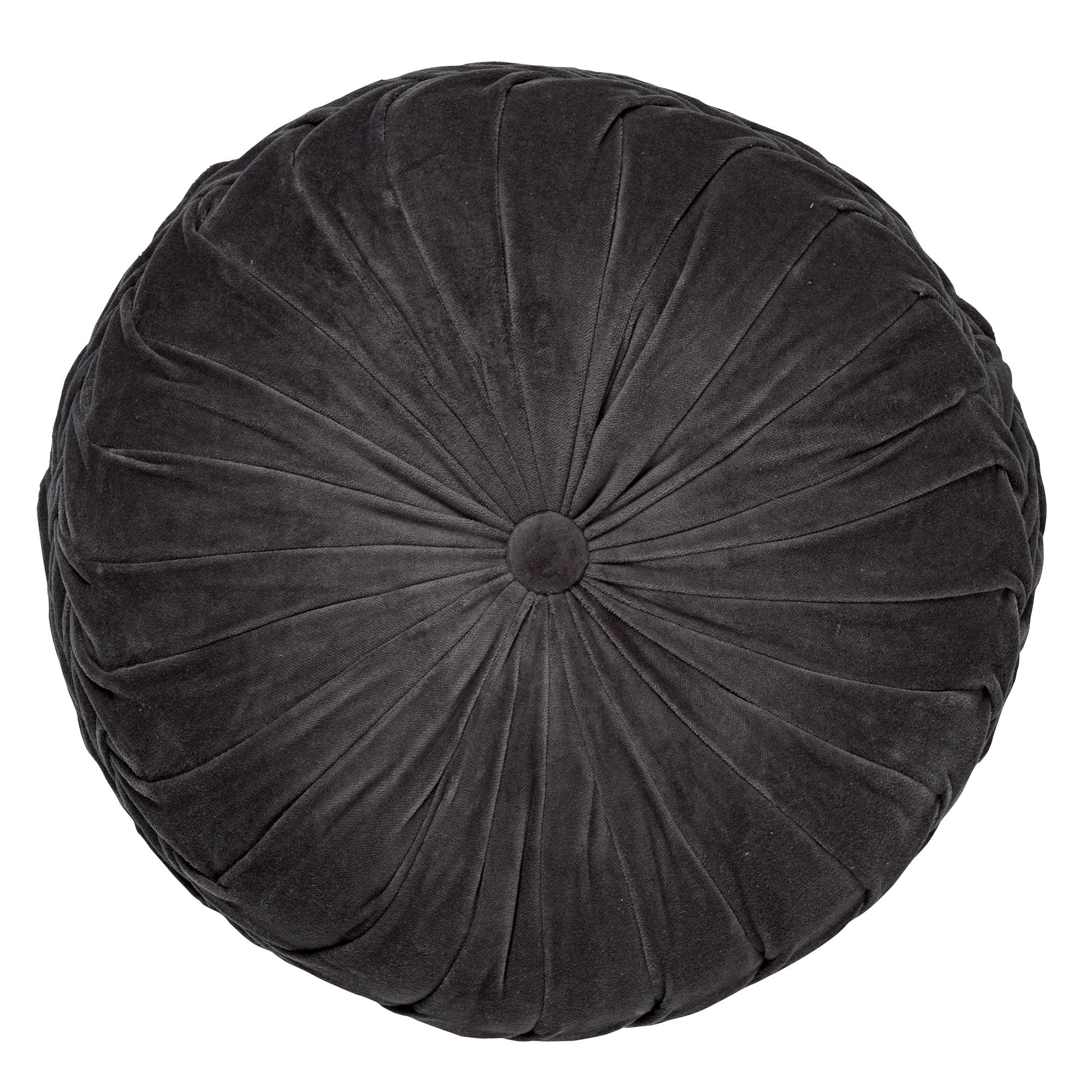 Cushion Kaja 40cm | Cotton velvet | Charcoal Grey