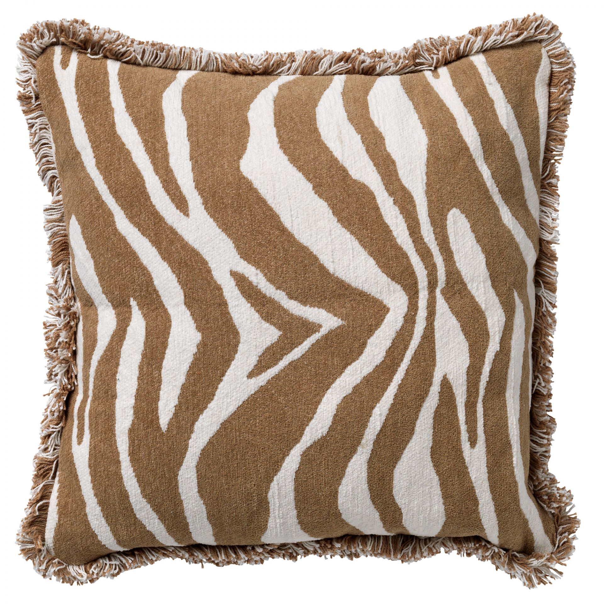 ZABY - Cushion cotton 45x45 cm Tobacco Brown - brown