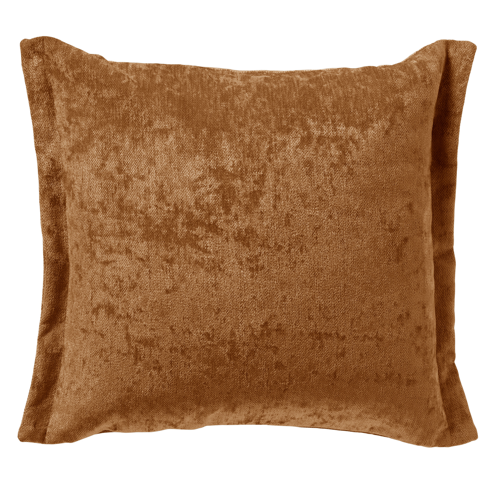 LEWIS - Coussin velours 45x45 cm Tobacco Brown - marron