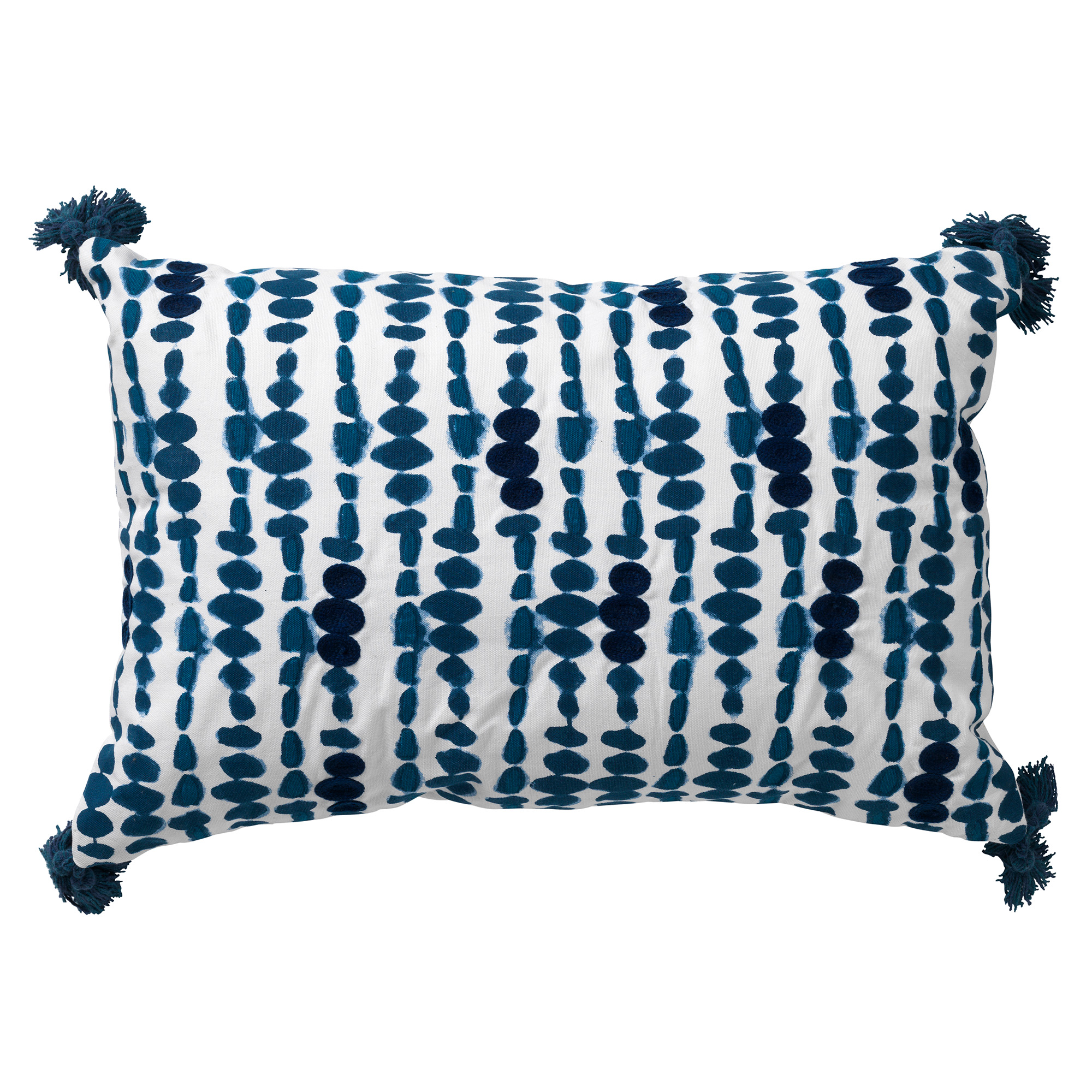 CUBA - Coussin en coton 40x60 cm Provincial Blue - bleu