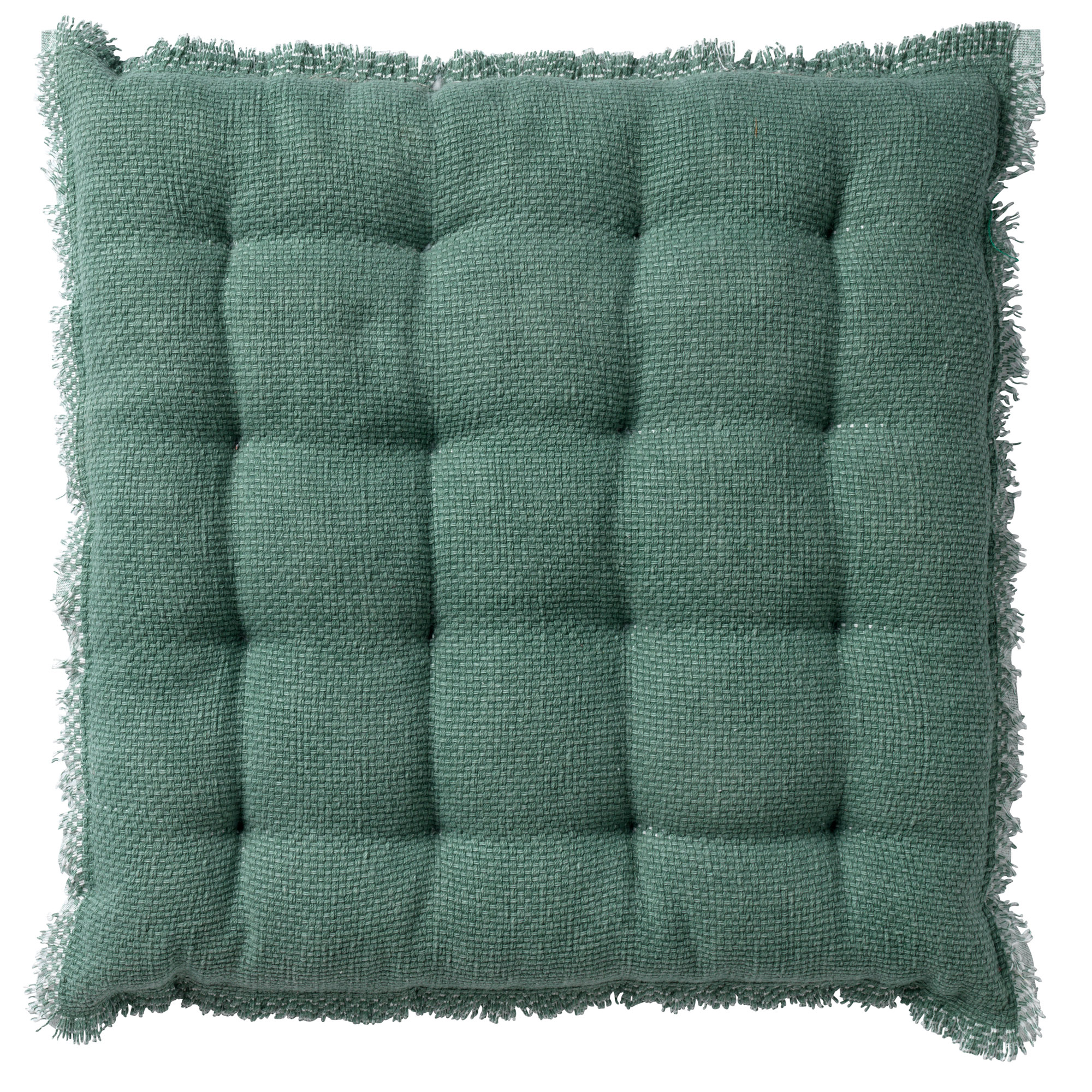 BURTO - Seat pad cushion washed coton Jadeite 40x40 cm