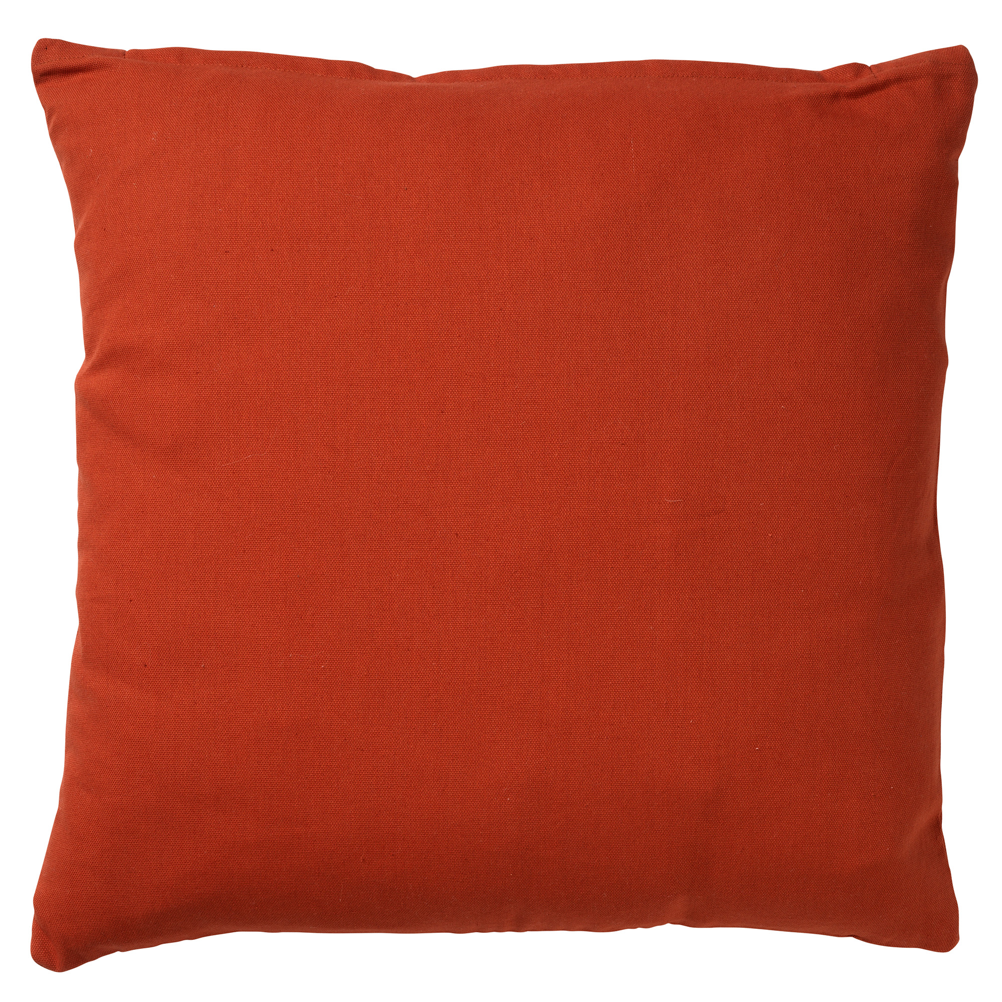 JAMES - Sierkussen 45x45 cm - duurzaam katoen - effen kleur - Potters Clay - oranje