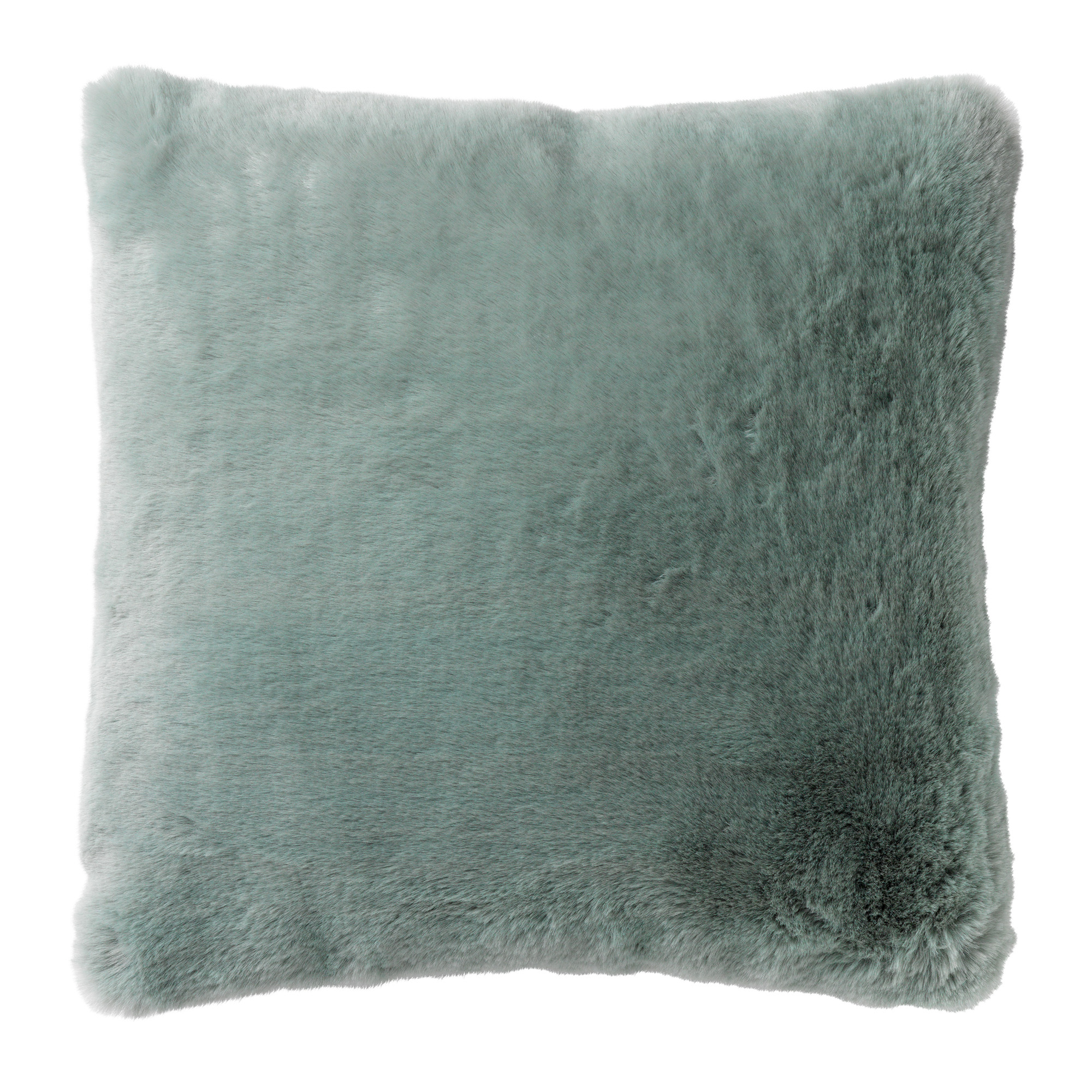 ZAYA - Housse de coussin imitation fourrure Jadeite 45x45 cm 