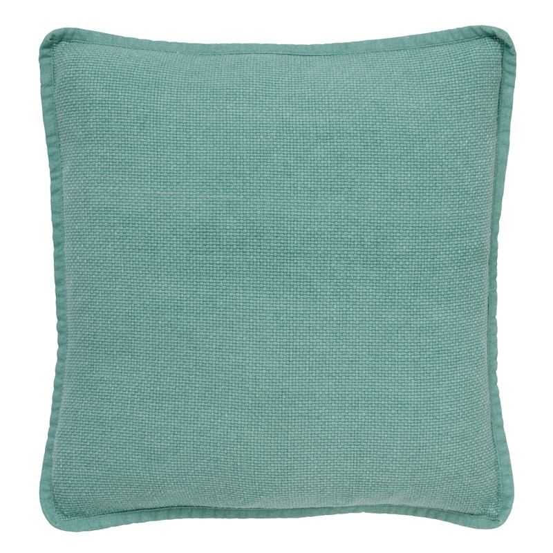 BOWIE - Cushion 45x45 cm - washed cotton - Jadeite - light green