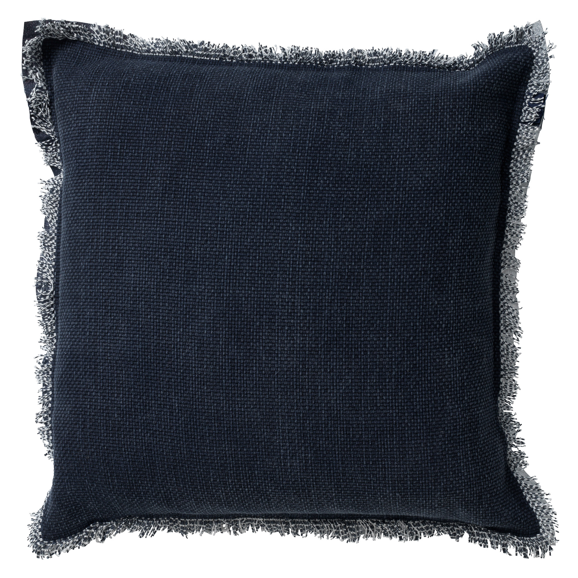 BURTO - Sierkussen 60x60 cm - gewassen katoen - Insignia Blue - donkerblauw