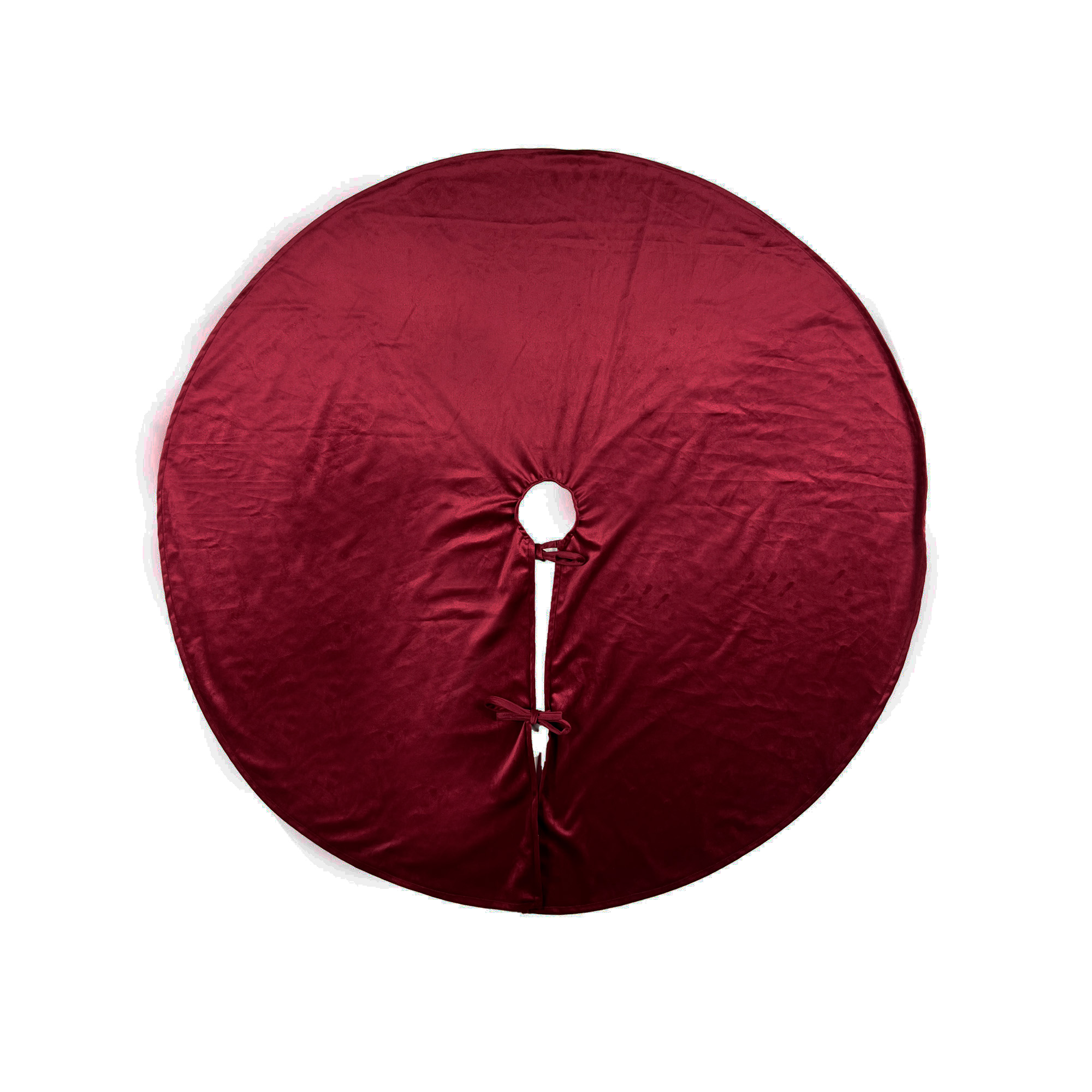 LUMI - Christmas tree skirt velvet - 120 cm - Red
