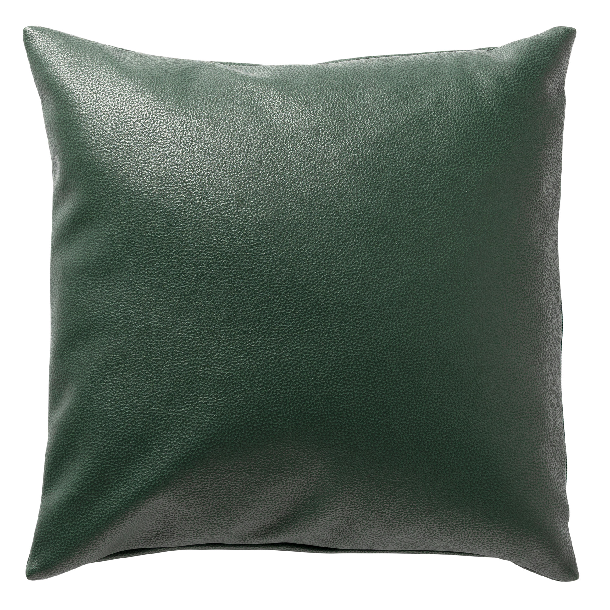 JARED - Cushion 45x45 cm - leather look - solid colour - Garden Topiary - green
