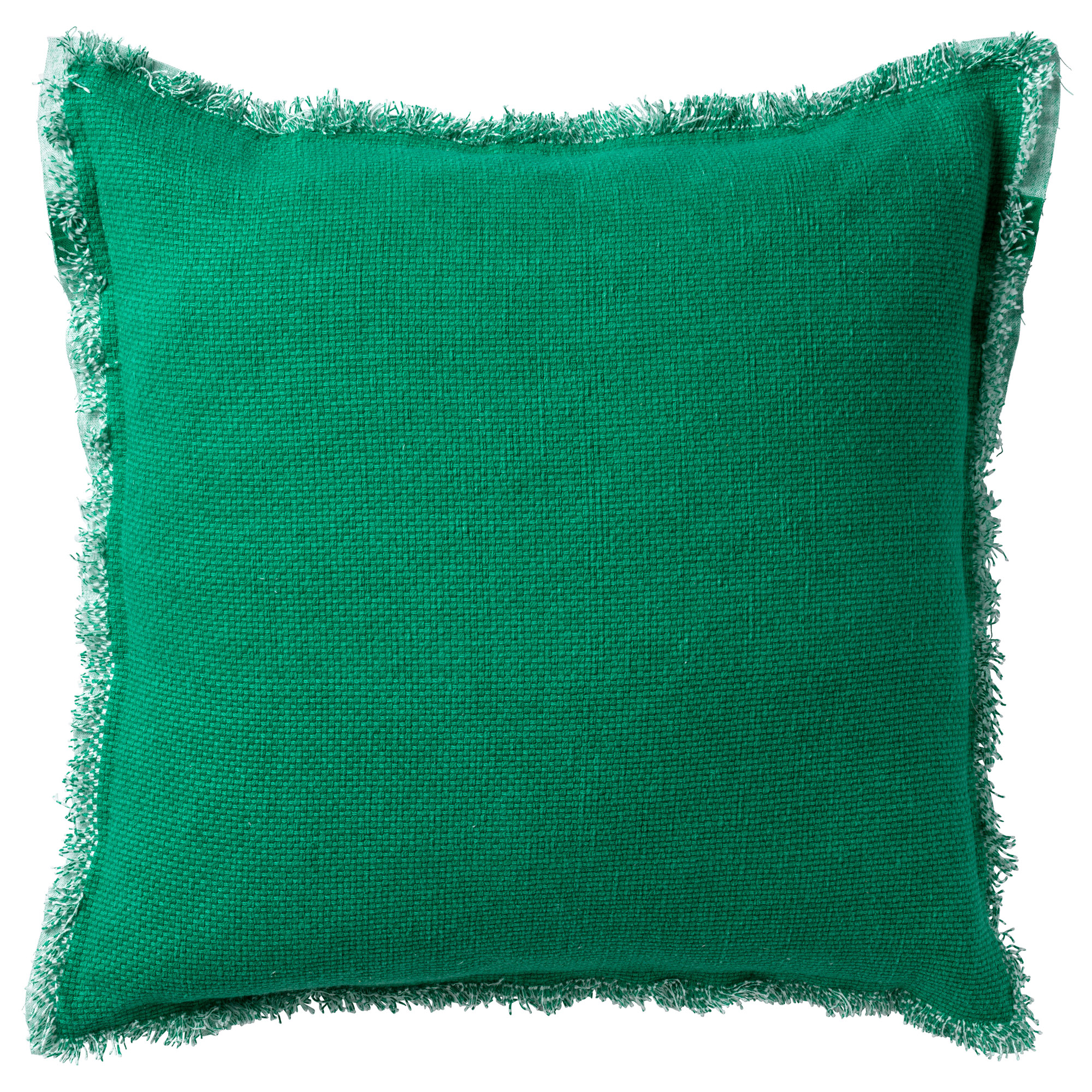 BURTO - Dekokissen Baumwolle mit stone-washed optik Emerald 45x45 cm