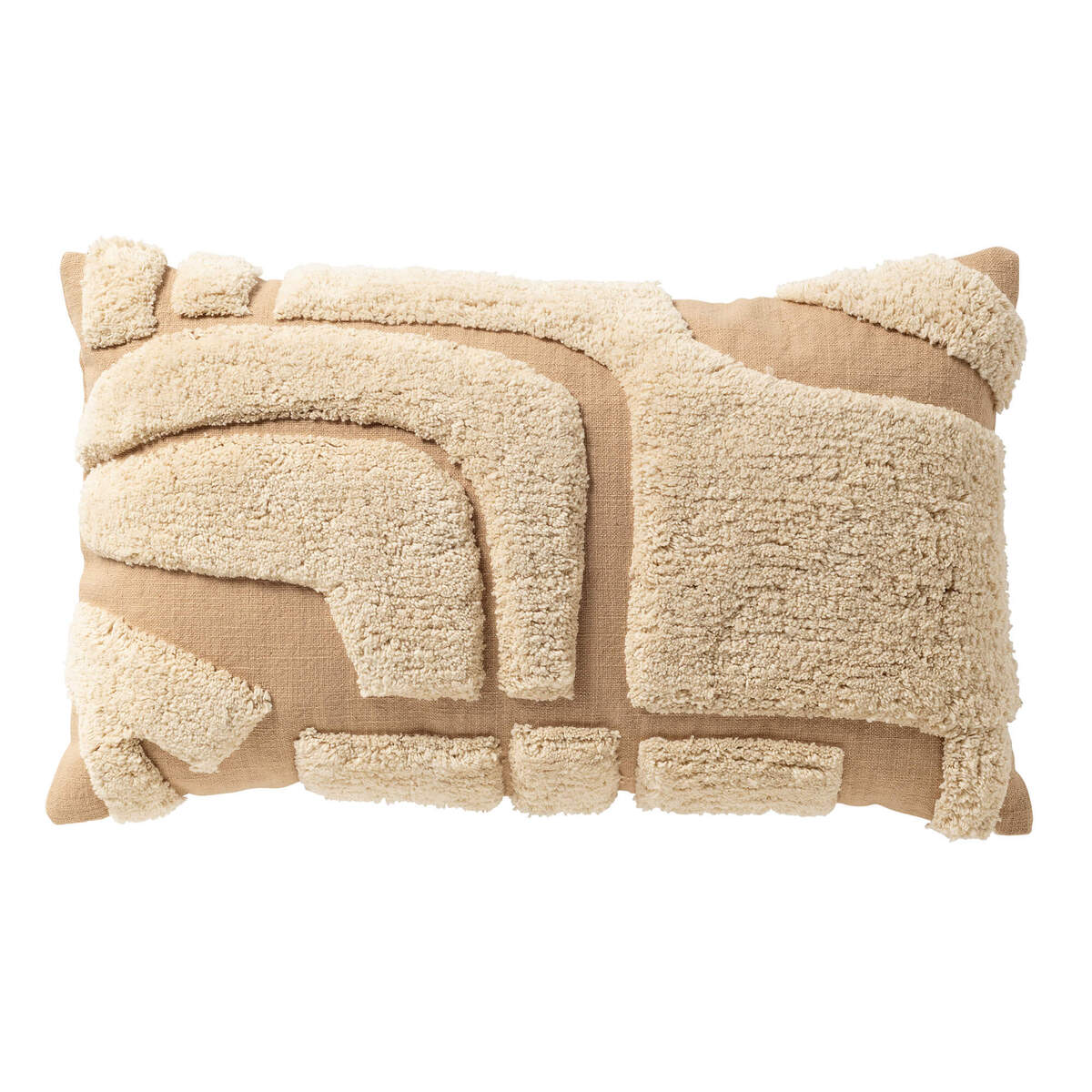 MILAS - sierkussen 30x50 cm - organisch - Semolina - beige 