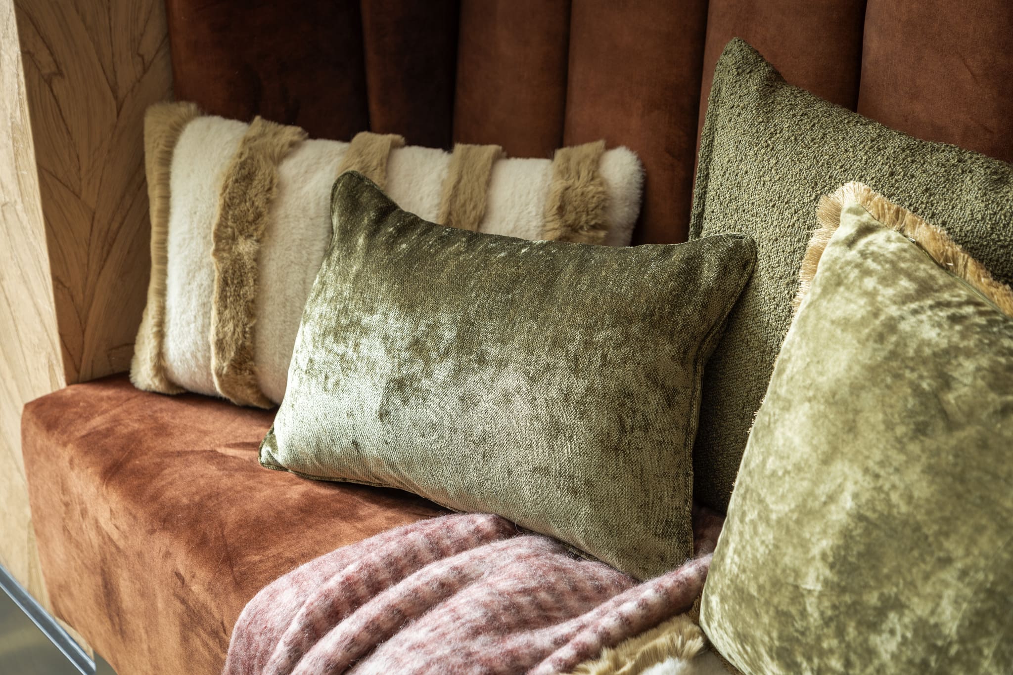 SKYLER - Coussin 40x60 cm - Military Olive - Vert