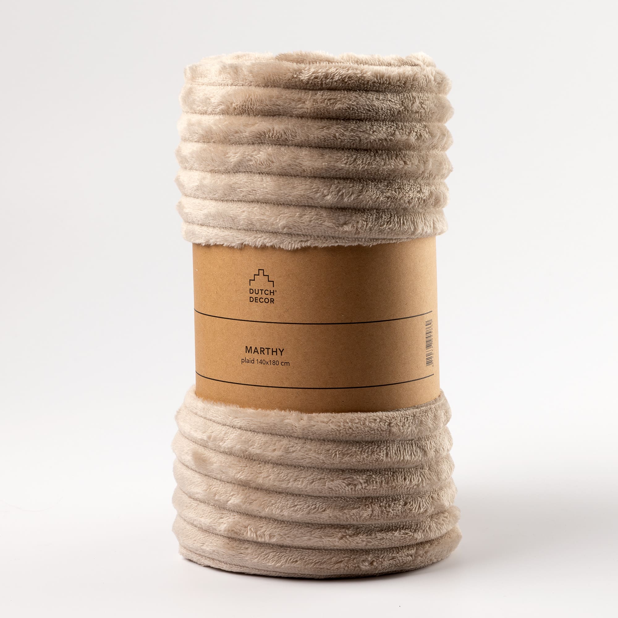 MARTHY - Plaid 140x180 cm - Pumice Stone - Beige