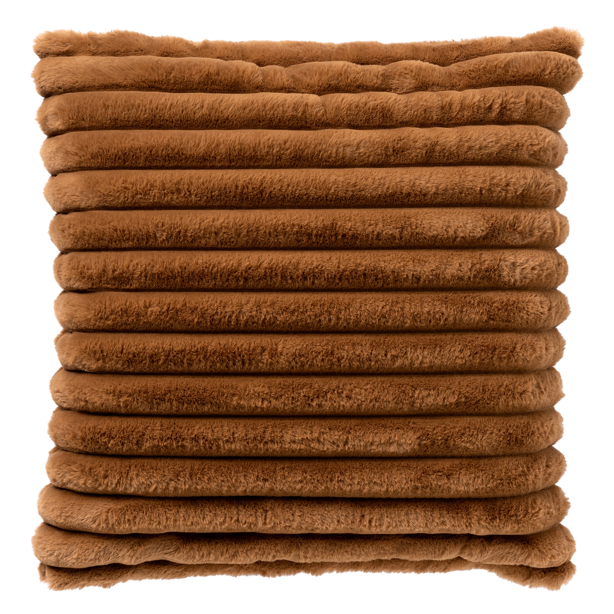 HAZEL -  Coussin 50x50 cm Tobacco Brown - marron