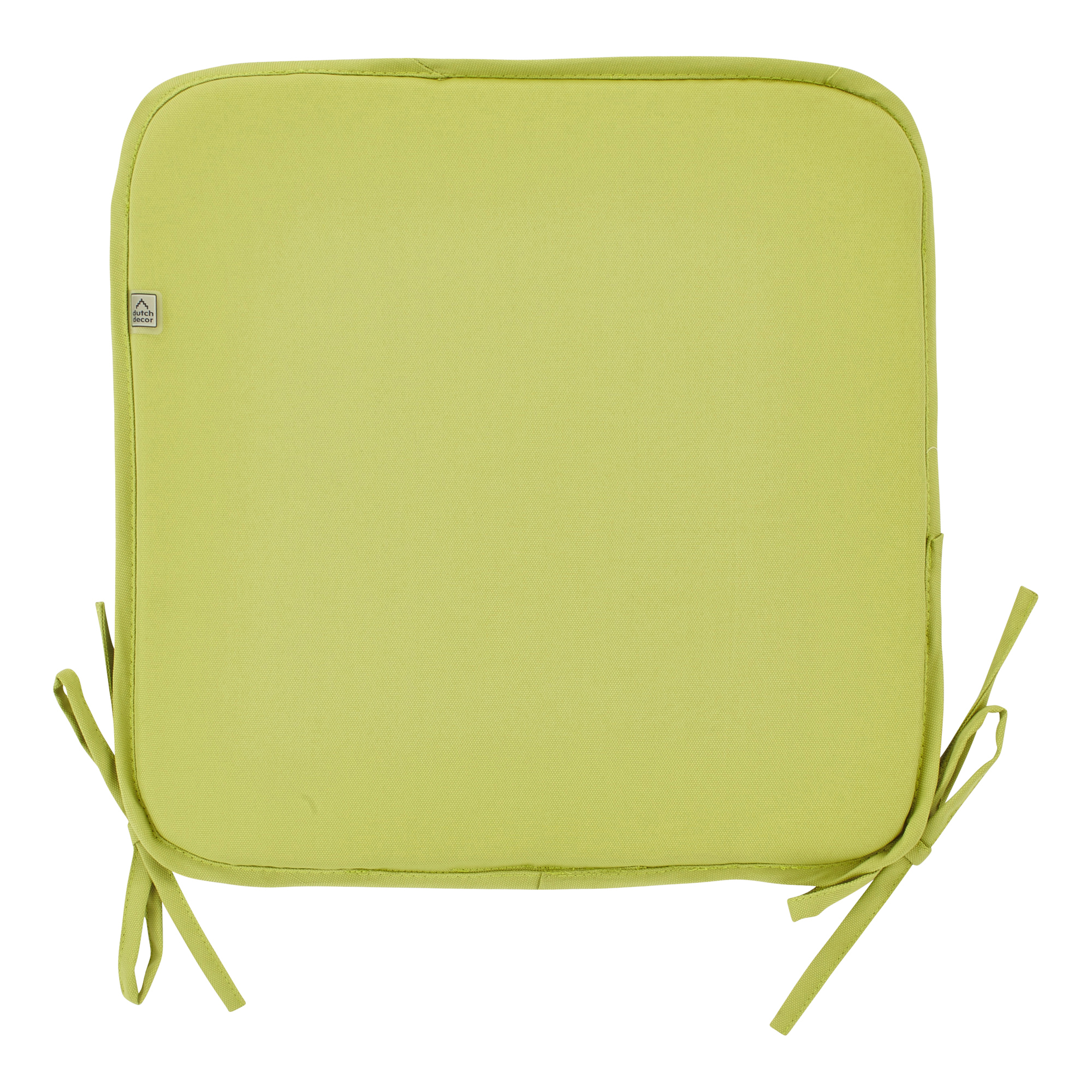 SUNNY - Seat pad cushion with ties Lime 38.5x38.5 cm - model PK2