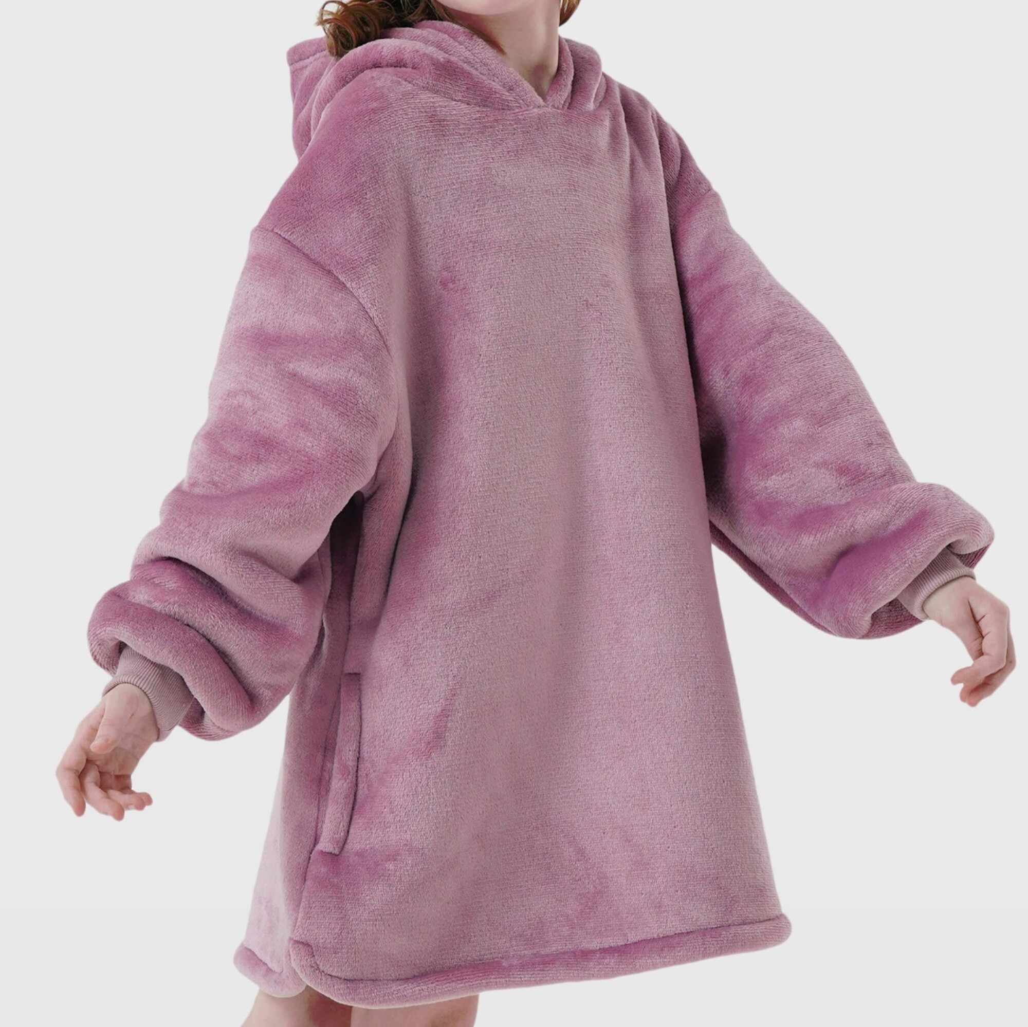 FEM - hoodie 50x70 cm - meisjes - hoodie deken - Dusky Orchid - paars