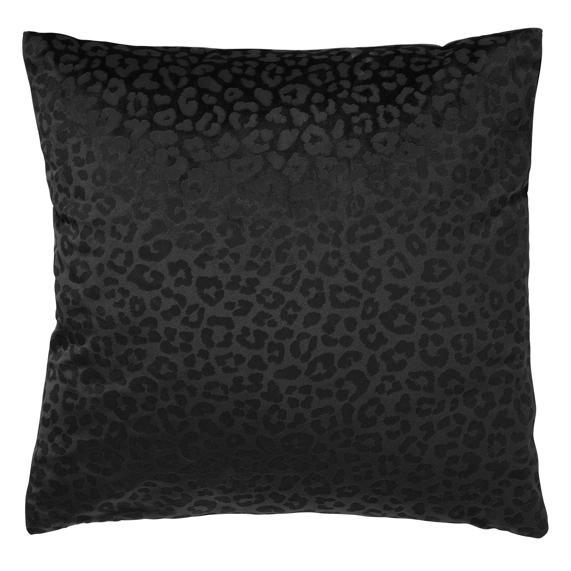 CHESSY - Sierkussen met dierenprint 45x45 cm Raven - zwart