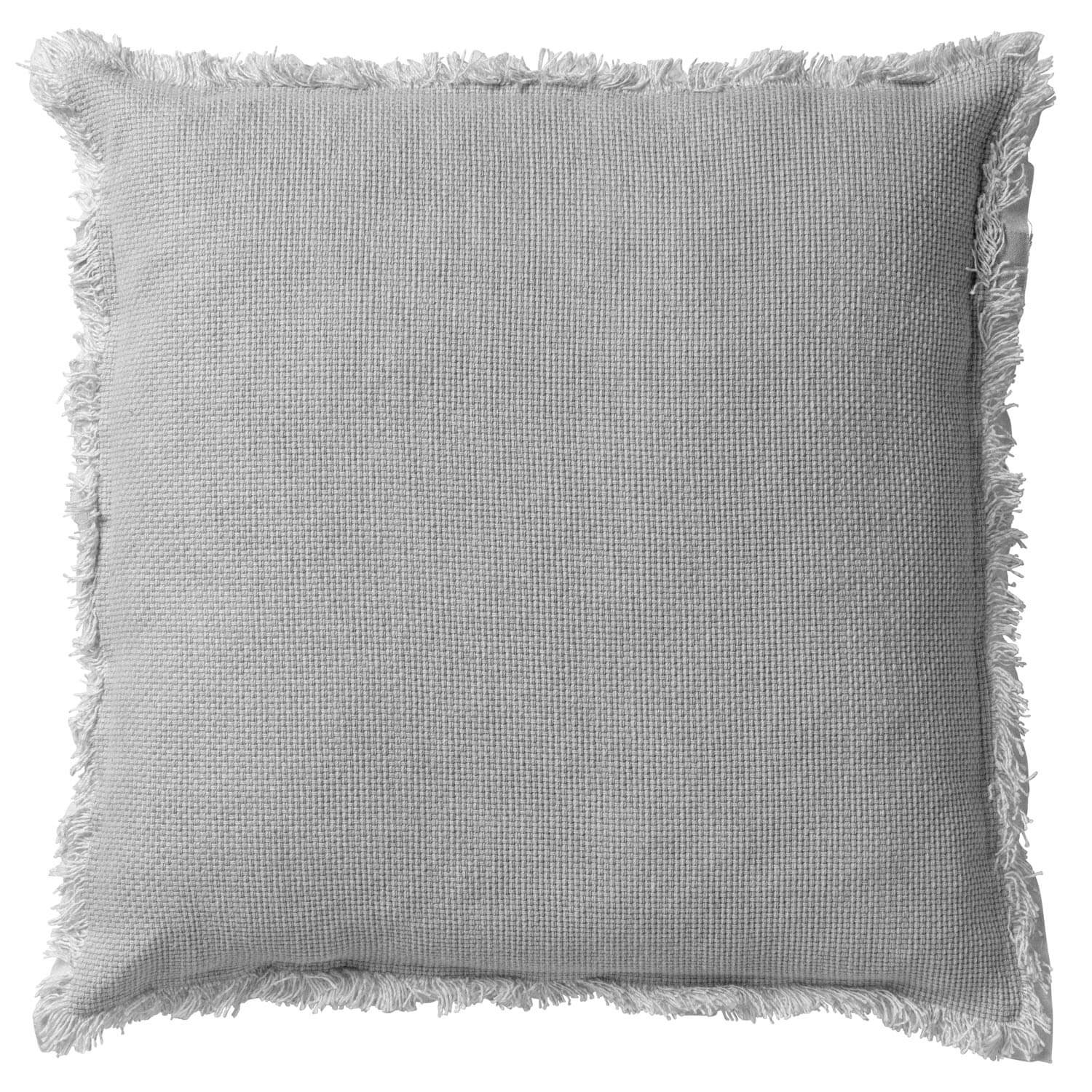 BURTO - Dekokissen Baumwolle mit stone-washed optik Hellgrau - Micro Chip 45x45 cm 
