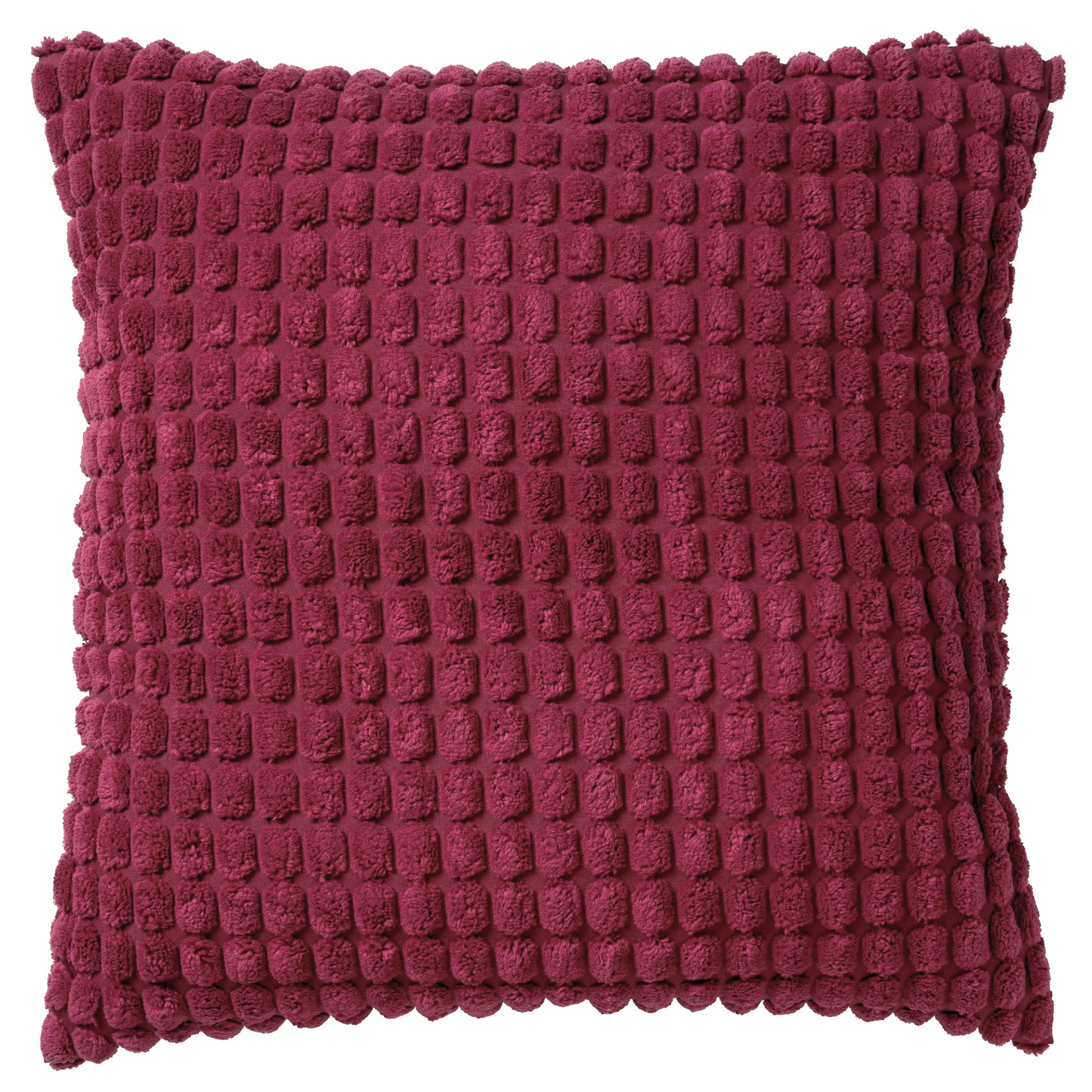 ROME - Sierkussen uni 45x45 cm - Red Plum - donkerroze