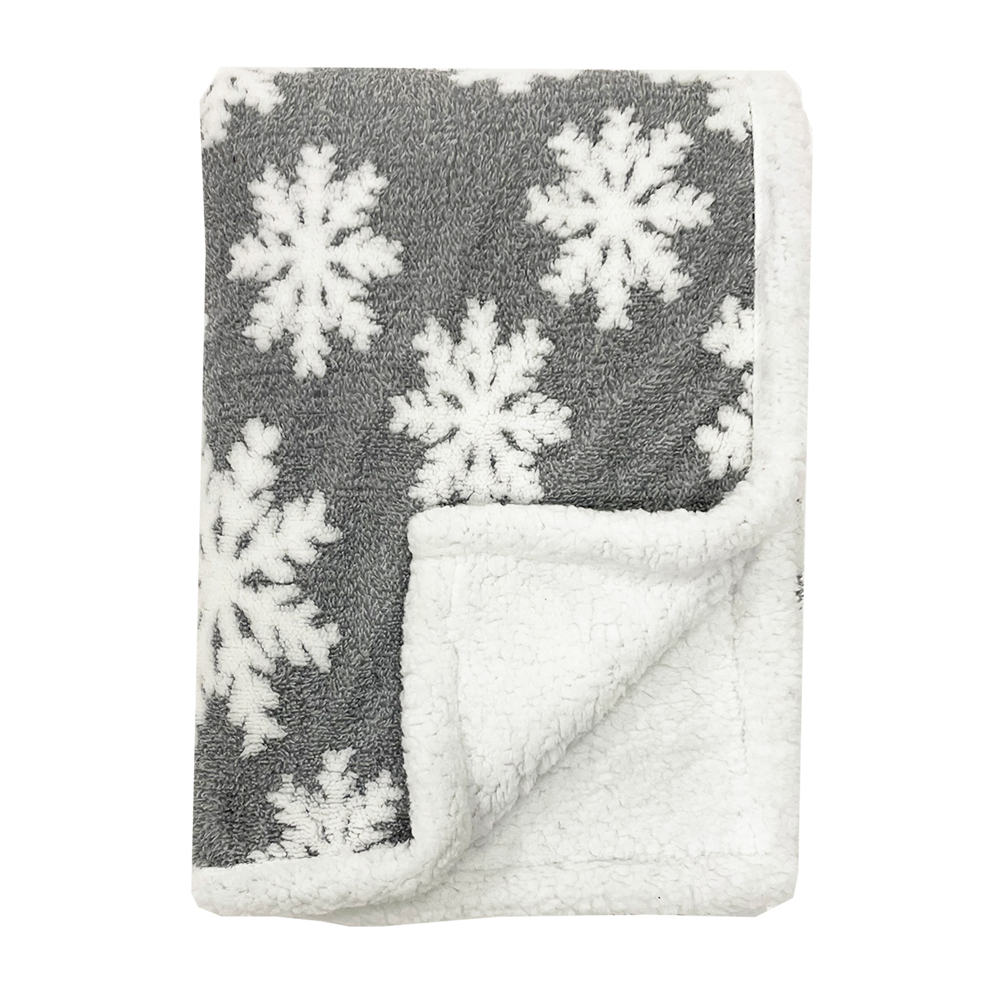 SNOWY - Plaid 140x180 cm Sharkskin - grijs